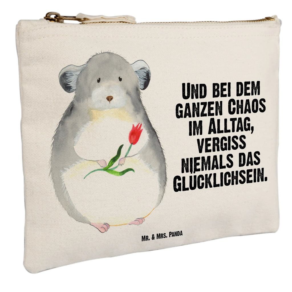 Schminktasche Chinchilla Blume Schminktasche, Kosmetiktasche, Kosmetikbeutel, Stiftemäppchen, Etui, Federmappe, Makeup, XXL, Schminketui, Kosmetiketui, Schlamperetui, Tiermotive, Gute Laune, lustige Sprüche, Tiere, Chinchilla, Chinchillas, Liebeskummer, Kummer, Depressionen, traurig sein, Chaos, Glücklichsein, Büro, Büroalltag