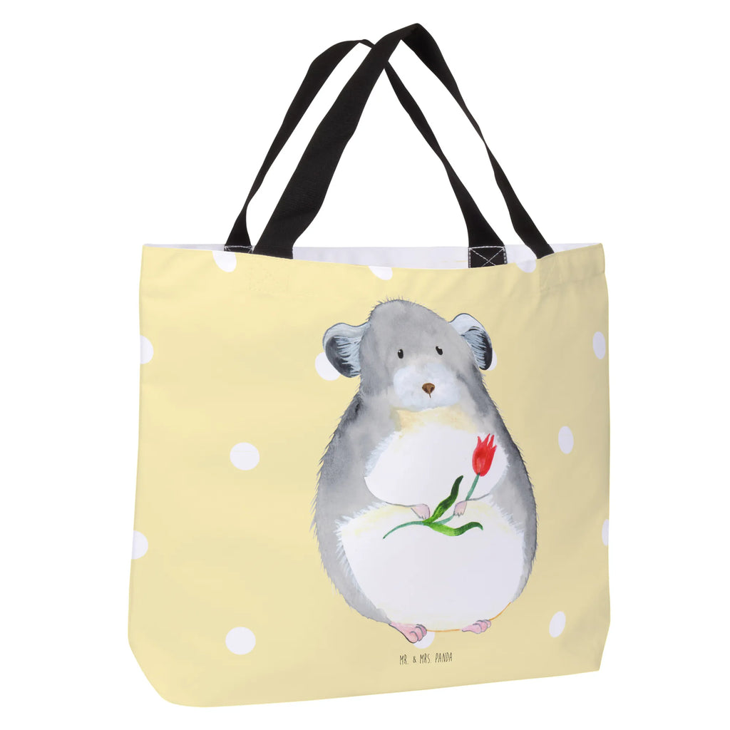 Shopper Chinchilla Blume Beutel, Einkaufstasche, Tasche, Strandtasche, Einkaufsbeutel, Shopper, Schultasche, Freizeittasche, Tragebeutel, Schulbeutel, Alltagstasche, Tiermotive, Gute Laune, lustige Sprüche, Tiere, Chinchilla, Chinchillas, Liebeskummer, Kummer, Depressionen, traurig sein, Chaos, Glücklichsein, Büro, Büroalltag