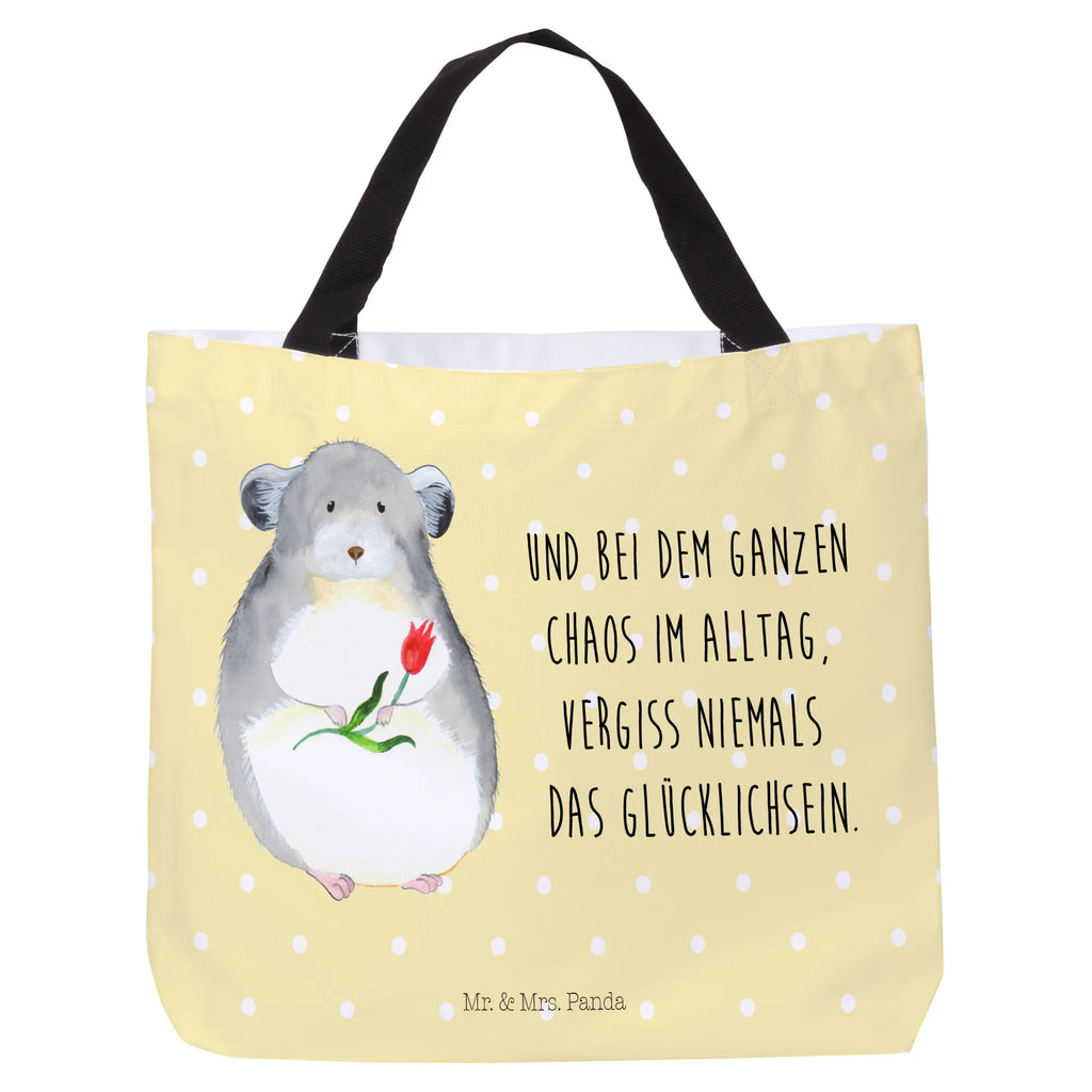 Shopper Chinchilla Blume Beutel, Einkaufstasche, Tasche, Strandtasche, Einkaufsbeutel, Shopper, Schultasche, Freizeittasche, Tragebeutel, Schulbeutel, Alltagstasche, Tiermotive, Gute Laune, lustige Sprüche, Tiere, Chinchilla, Chinchillas, Liebeskummer, Kummer, Depressionen, traurig sein, Chaos, Glücklichsein, Büro, Büroalltag