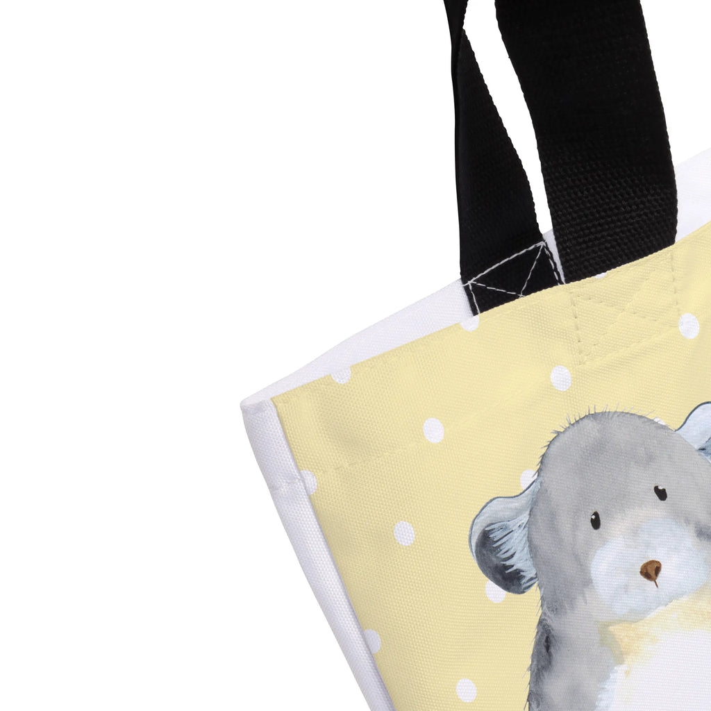 Shopper Chinchilla Blume Beutel, Einkaufstasche, Tasche, Strandtasche, Einkaufsbeutel, Shopper, Schultasche, Freizeittasche, Tragebeutel, Schulbeutel, Alltagstasche, Tiermotive, Gute Laune, lustige Sprüche, Tiere, Chinchilla, Chinchillas, Liebeskummer, Kummer, Depressionen, traurig sein, Chaos, Glücklichsein, Büro, Büroalltag