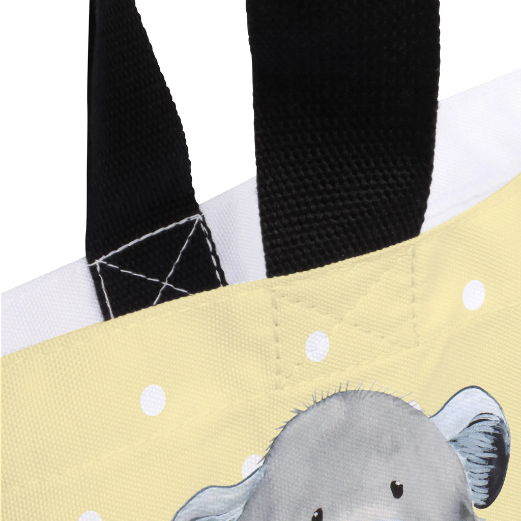 Shopper Chinchilla Blume Beutel, Einkaufstasche, Tasche, Strandtasche, Einkaufsbeutel, Shopper, Schultasche, Freizeittasche, Tragebeutel, Schulbeutel, Alltagstasche, Tiermotive, Gute Laune, lustige Sprüche, Tiere, Chinchilla, Chinchillas, Liebeskummer, Kummer, Depressionen, traurig sein, Chaos, Glücklichsein, Büro, Büroalltag