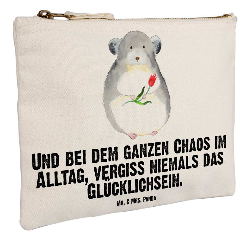 Schminktasche Chinchilla Blume Schminktasche, Kosmetiktasche, Kosmetikbeutel, Stiftemäppchen, Etui, Federmappe, Makeup, XXL, Schminketui, Kosmetiketui, Schlamperetui, Tiermotive, Gute Laune, lustige Sprüche, Tiere, Chinchilla, Chinchillas, Liebeskummer, Kummer, Depressionen, traurig sein, Chaos, Glücklichsein, Büro, Büroalltag