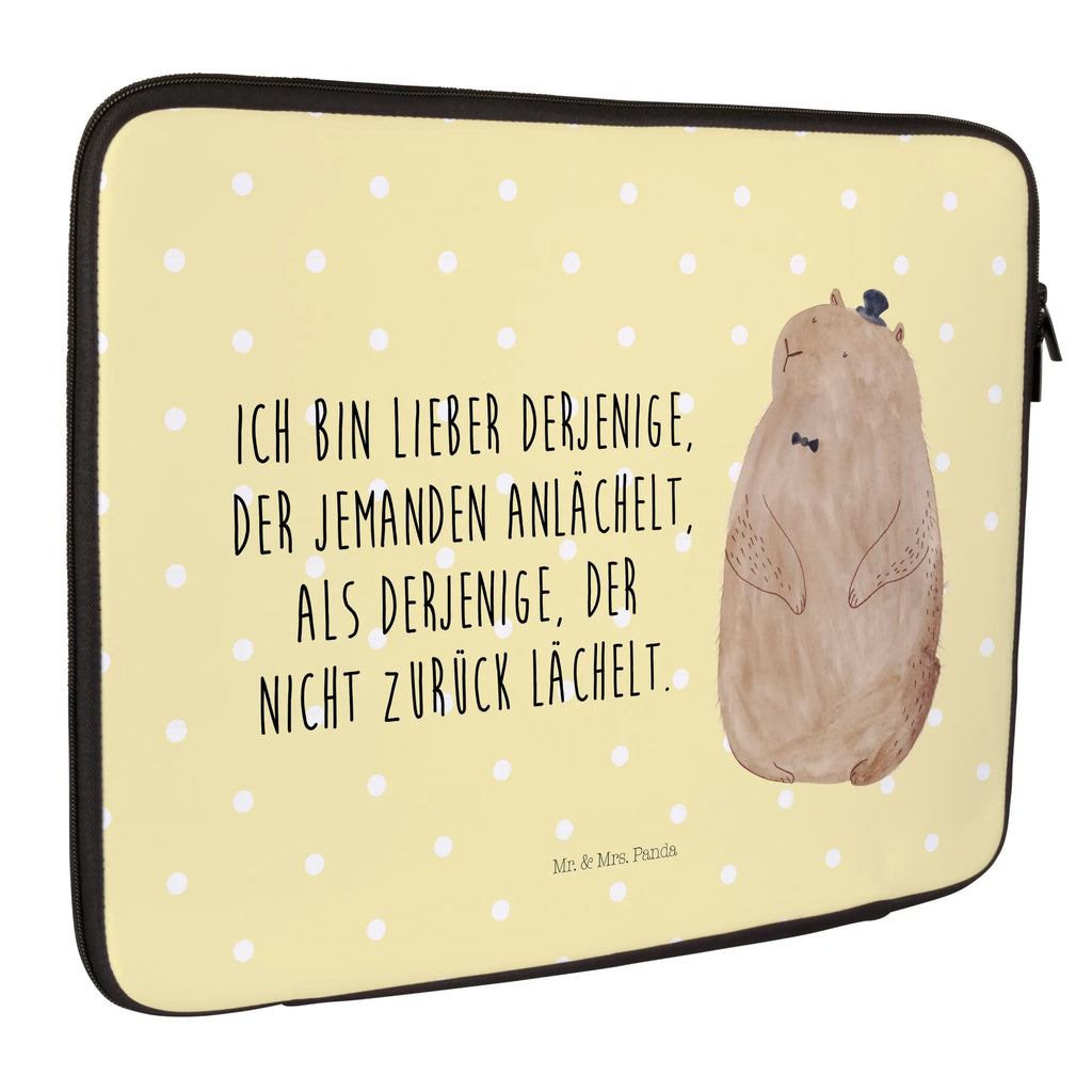 Notebook Tasche Murmeltier Notebook Tasche, Laptop, Computertasche, Tasche, Notebook-Tasche, Notebook-Reisehülle, Notebook Schutz, Tiermotive, Gute Laune, lustige Sprüche, Tiere, Murmeltier, Knigge, Fröhlichkeit, Freundlichkeit, Respekt, Anstand