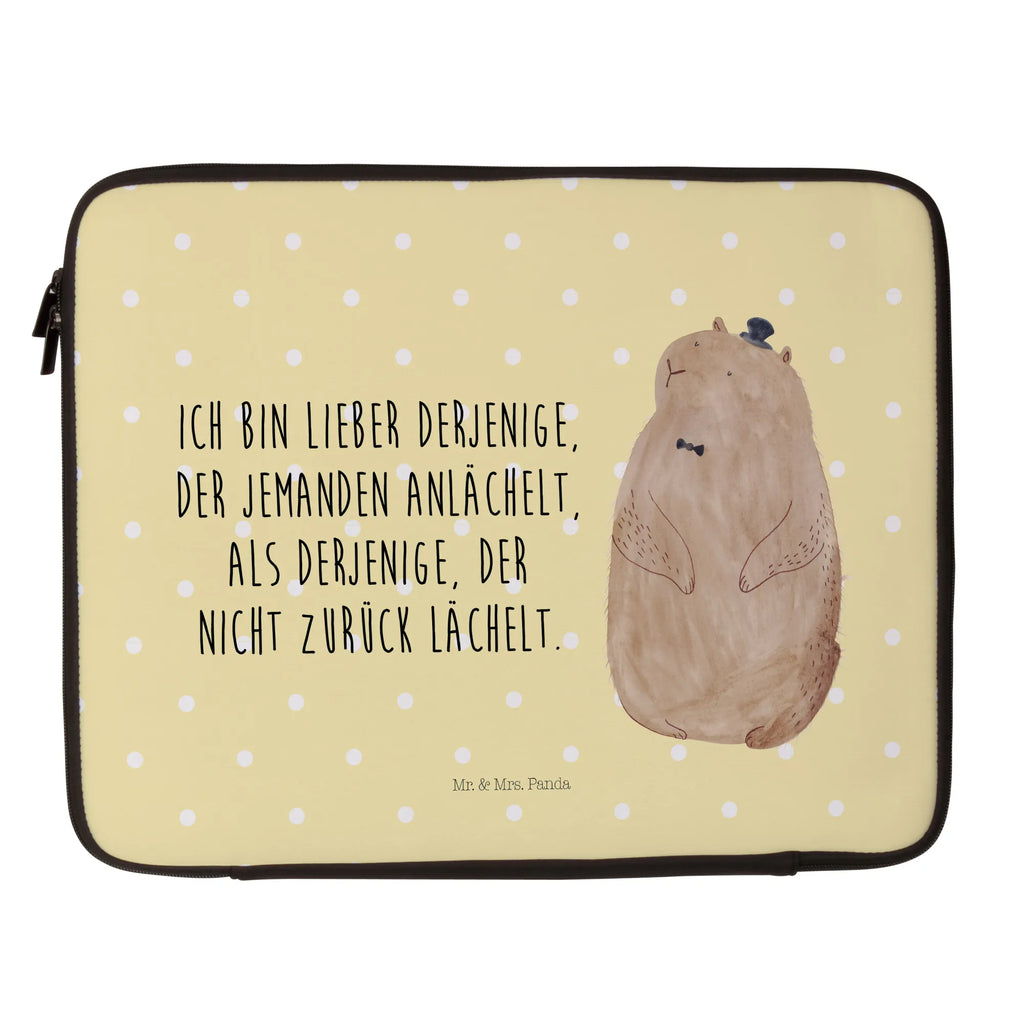 Notebook Tasche Murmeltier Notebook Tasche, Laptop, Computertasche, Tasche, Notebook-Tasche, Notebook-Reisehülle, Notebook Schutz, Tiermotive, Gute Laune, lustige Sprüche, Tiere, Murmeltier, Knigge, Fröhlichkeit, Freundlichkeit, Respekt, Anstand