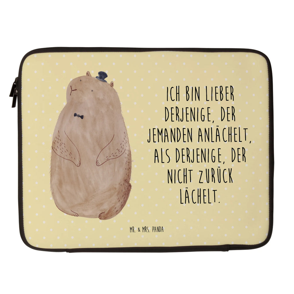 Notebook Tasche Murmeltier Notebook Tasche, Laptop, Computertasche, Tasche, Notebook-Tasche, Notebook-Reisehülle, Notebook Schutz, Tiermotive, Gute Laune, lustige Sprüche, Tiere, Murmeltier, Knigge, Fröhlichkeit, Freundlichkeit, Respekt, Anstand