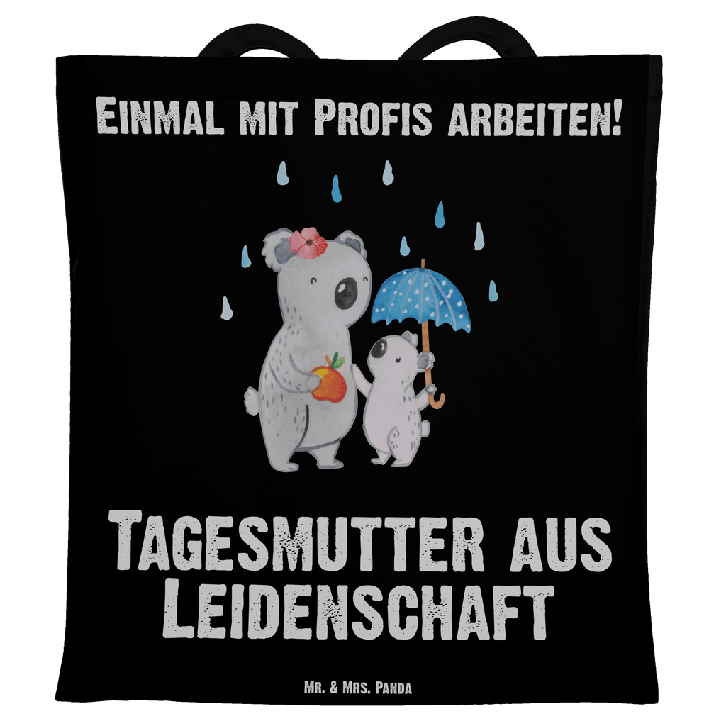 Tragetasche Tagesmutter aus Leidenschaft Beuteltasche, Beutel, Einkaufstasche, Jutebeutel, Stoffbeutel, Tasche, Shopper, Umhängetasche, Strandtasche, Schultertasche, Stofftasche, Tragetasche, Badetasche, Jutetasche, Einkaufstüte, Laptoptasche, Beruf, Ausbildung, Jubiläum, Abschied, Rente, Kollege, Kollegin, Geschenk, Schenken, Arbeitskollege, Mitarbeiter, Firma, Danke, Dankeschön