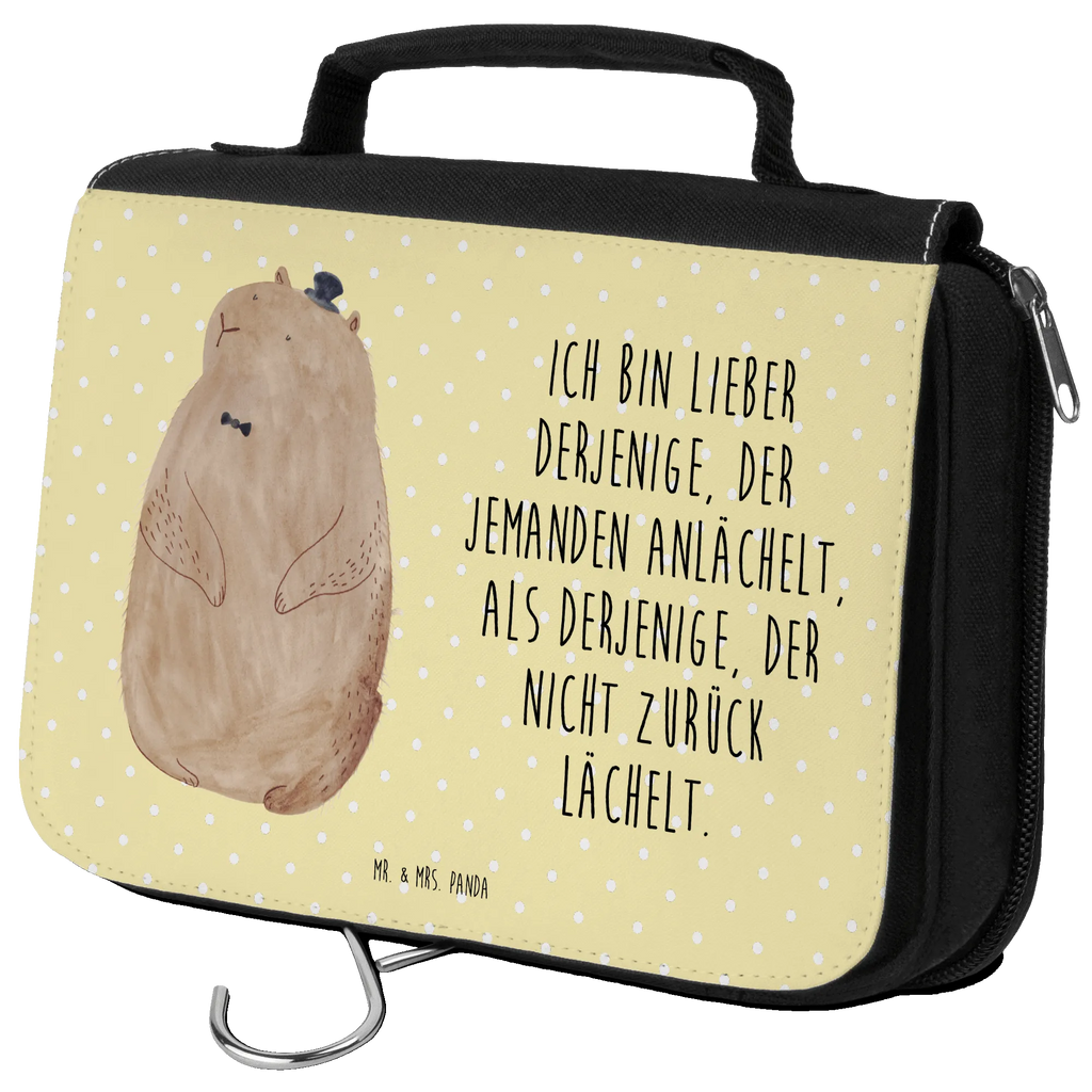 Kulturbeutel Murmeltier Kulturbeutel, Zum Aufhängen, Waschtasche, Kosmetiktasche, Damen, Herren, Aufbewahrungstasche, Schminktasche, Kosmetikbeutel, Organizer, Kulturtasche, Schminkutensil, Tiermotive, Gute Laune, lustige Sprüche, Tiere, Murmeltier, Knigge, Fröhlichkeit, Freundlichkeit, Respekt, Anstand