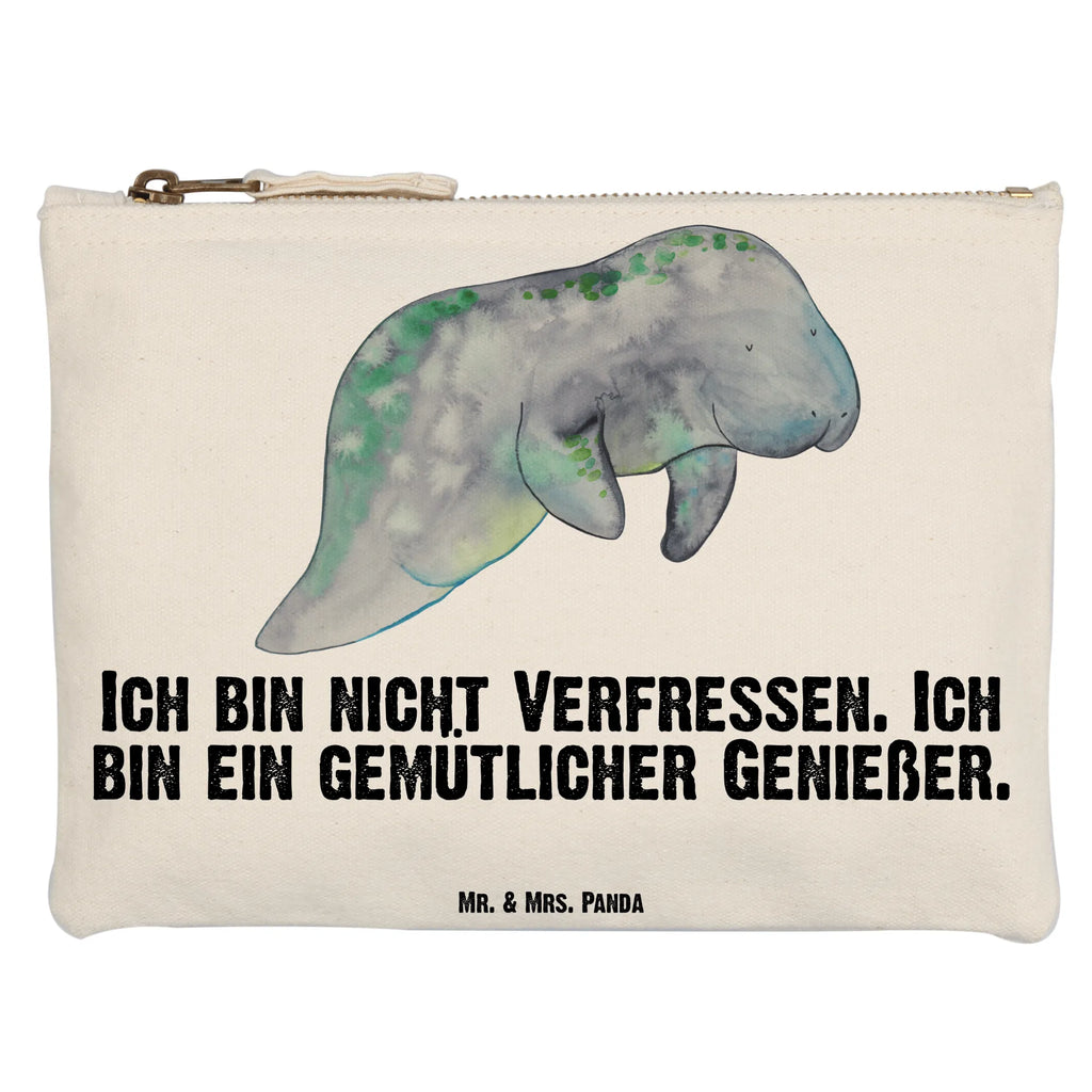 Schminktasche Seekuh chillt Schminktasche, Kosmetiktasche, Kosmetikbeutel, Stiftemäppchen, Etui, Federmappe, Makeup, XXL, Schminketui, Kosmetiketui, Schlamperetui, Meerestiere, Meer, Urlaub, Seekuh, Seekühe, Diät, Abnehmen, Zucker, Diätwahn, Essen, Süßigkeiten