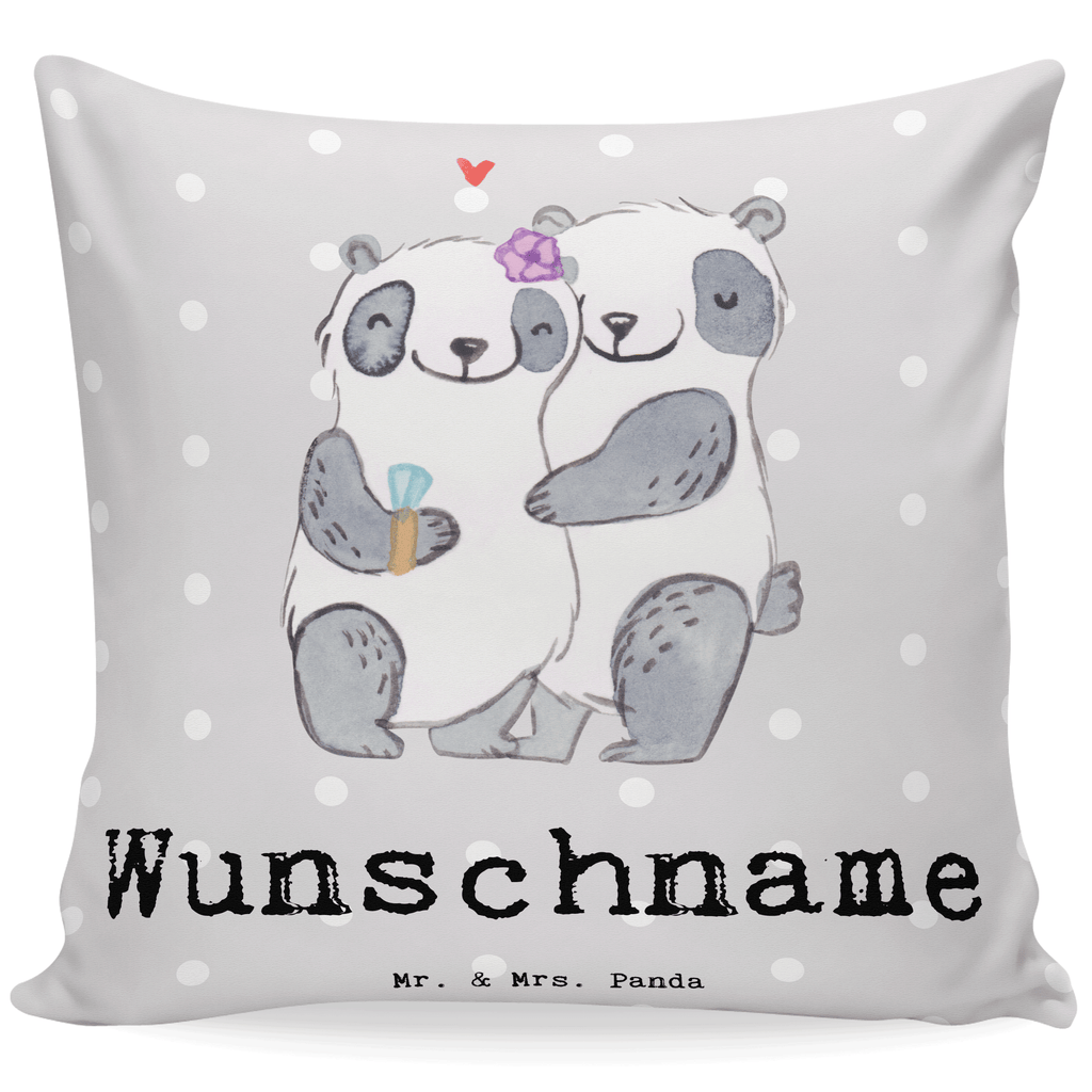 Personalisiertes Kissen Panda Beste Verlobte der Welt Kissen, personalisiert, Name, Wunschname, bedrucken, Kopfkissen, für, Dankeschön, Geschenk, Schenken, Geburtstag, Geburtstagsgeschenk, Geschenkidee, Danke, Bedanken, Mitbringsel, Freude machen, Geschenktipp, Verlobte, Verloben, Verlobung, Traumfrau, Frau, Freundin, Ehefrau, Zukünftige, Hochzeit, Ehe