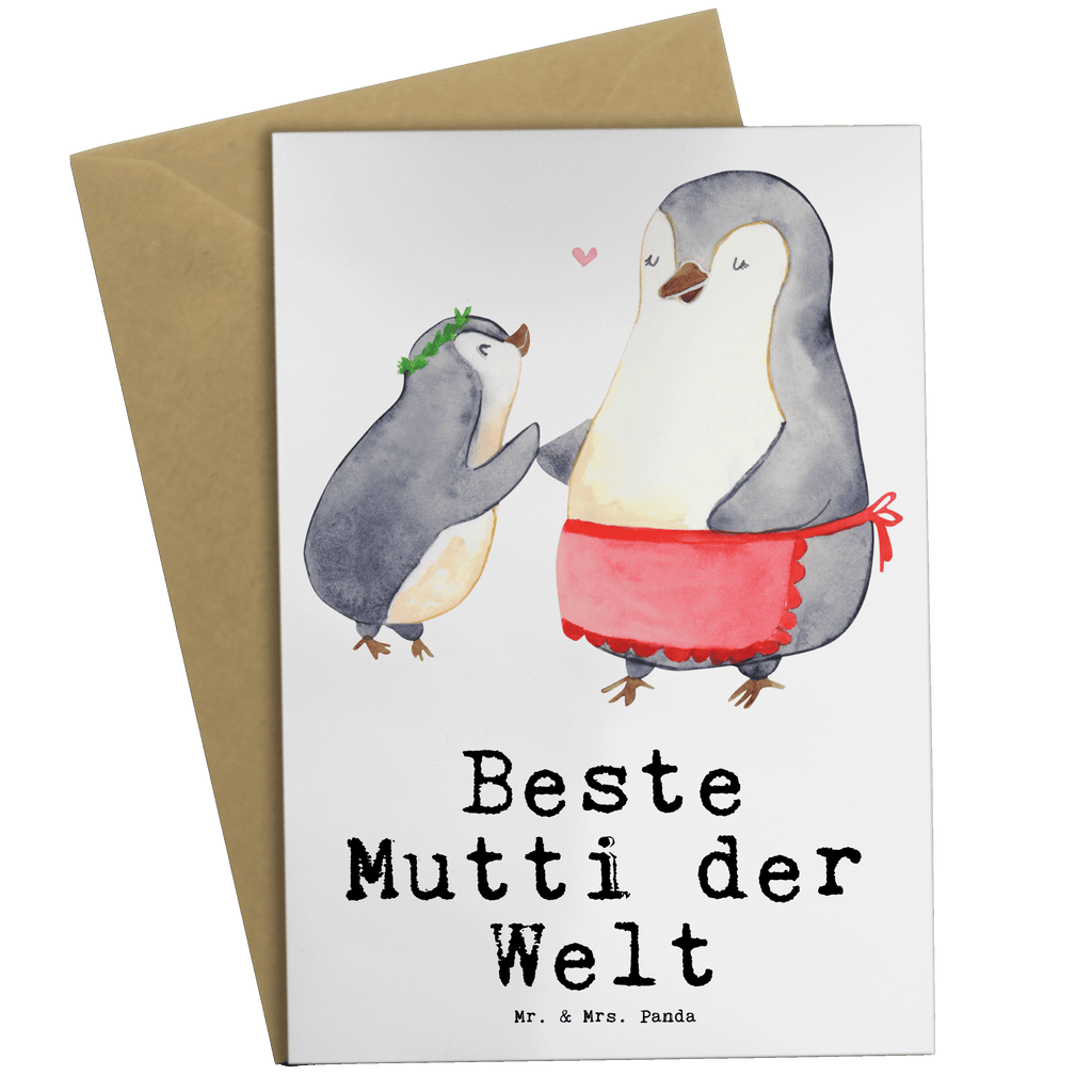 Grußkarte Pinguin Beste Mutti der Welt Grußkarte, Klappkarte, Einladungskarte, Glückwunschkarte, Hochzeitskarte, Geburtstagskarte, Karte, Ansichtskarten, für, Dankeschön, Geschenk, Schenken, Geburtstag, Geburtstagsgeschenk, Geschenkidee, Danke, Bedanken, Mitbringsel, Freude machen, Geschenktipp, Mama, Mami, Mutter, Muttertag, Mutti, Ma, Tochter, Sohn, Beste Mama, Beste, Supermama