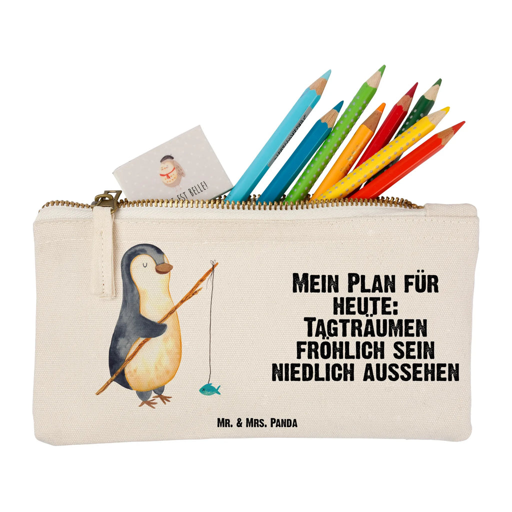 Schminktasche Pinguin Angler Schminktasche, Kosmetiktasche, Kosmetikbeutel, Stiftemäppchen, Etui, Federmappe, Makeup, XXL, Schminketui, Kosmetiketui, Schlamperetui, Pinguin, Pinguine, Angeln, Angler, Tagträume, Hobby, Plan, Planer, Tagesplan, Neustart, Motivation, Geschenk, Freundinnen, Geschenkidee, Urlaub, Wochenende