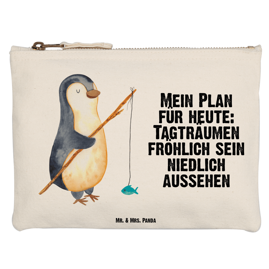 Schminktasche Pinguin Angler Schminktasche, Kosmetiktasche, Kosmetikbeutel, Stiftemäppchen, Etui, Federmappe, Makeup, XXL, Schminketui, Kosmetiketui, Schlamperetui, Pinguin, Pinguine, Angeln, Angler, Tagträume, Hobby, Plan, Planer, Tagesplan, Neustart, Motivation, Geschenk, Freundinnen, Geschenkidee, Urlaub, Wochenende