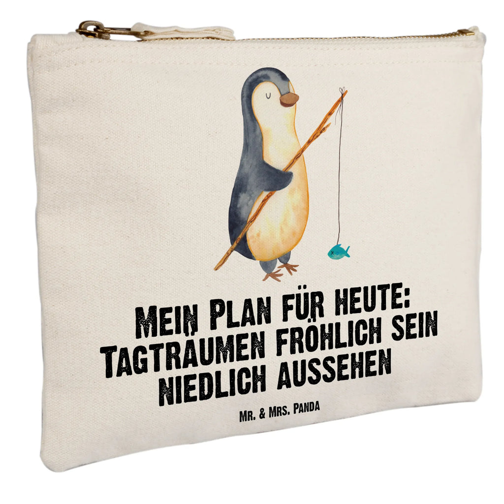 Schminktasche Pinguin Angler Schminktasche, Kosmetiktasche, Kosmetikbeutel, Stiftemäppchen, Etui, Federmappe, Makeup, XXL, Schminketui, Kosmetiketui, Schlamperetui, Pinguin, Pinguine, Angeln, Angler, Tagträume, Hobby, Plan, Planer, Tagesplan, Neustart, Motivation, Geschenk, Freundinnen, Geschenkidee, Urlaub, Wochenende