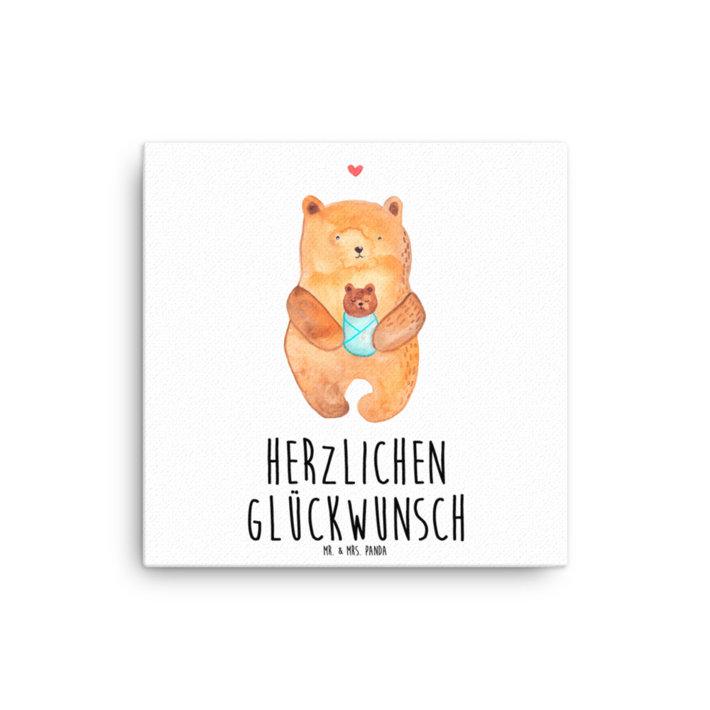 Leinwand Bild Bär Baby Leinwand, Bild, Kunstdruck, Wanddeko, Dekoration, Bär, Teddy, Teddybär, Eltern, Mutter, Baby, Taufe, Geburt, Nichte, Neffe, Enkel, Enkelin, Täufling, Geburtstag, Glückwunsch