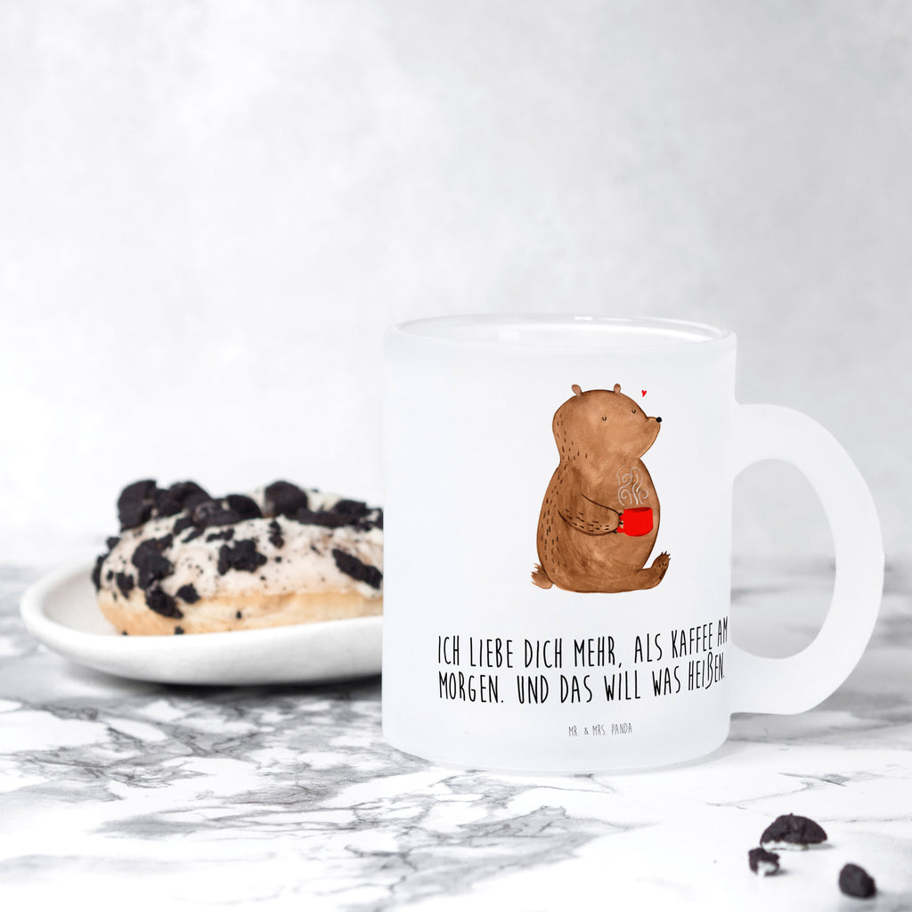 Teetasse Bär Morgenkaffee Teetasse, Teeglas, Teebecher, Tasse mit Henkel, Tasse, Glas Teetasse, Teetasse aus Glas, Liebe, Partner, Freund, Freundin, Ehemann, Ehefrau, Heiraten, Verlobung, Heiratsantrag, Liebesgeschenk, Jahrestag, Hocheitstag, Valentinstag, Geschenk für Frauen, Hochzeitstag, Mitbringsel, Geschenk für Freundin, Geschenk für Partner, Liebesbeweis, für Männer, für Ehemann