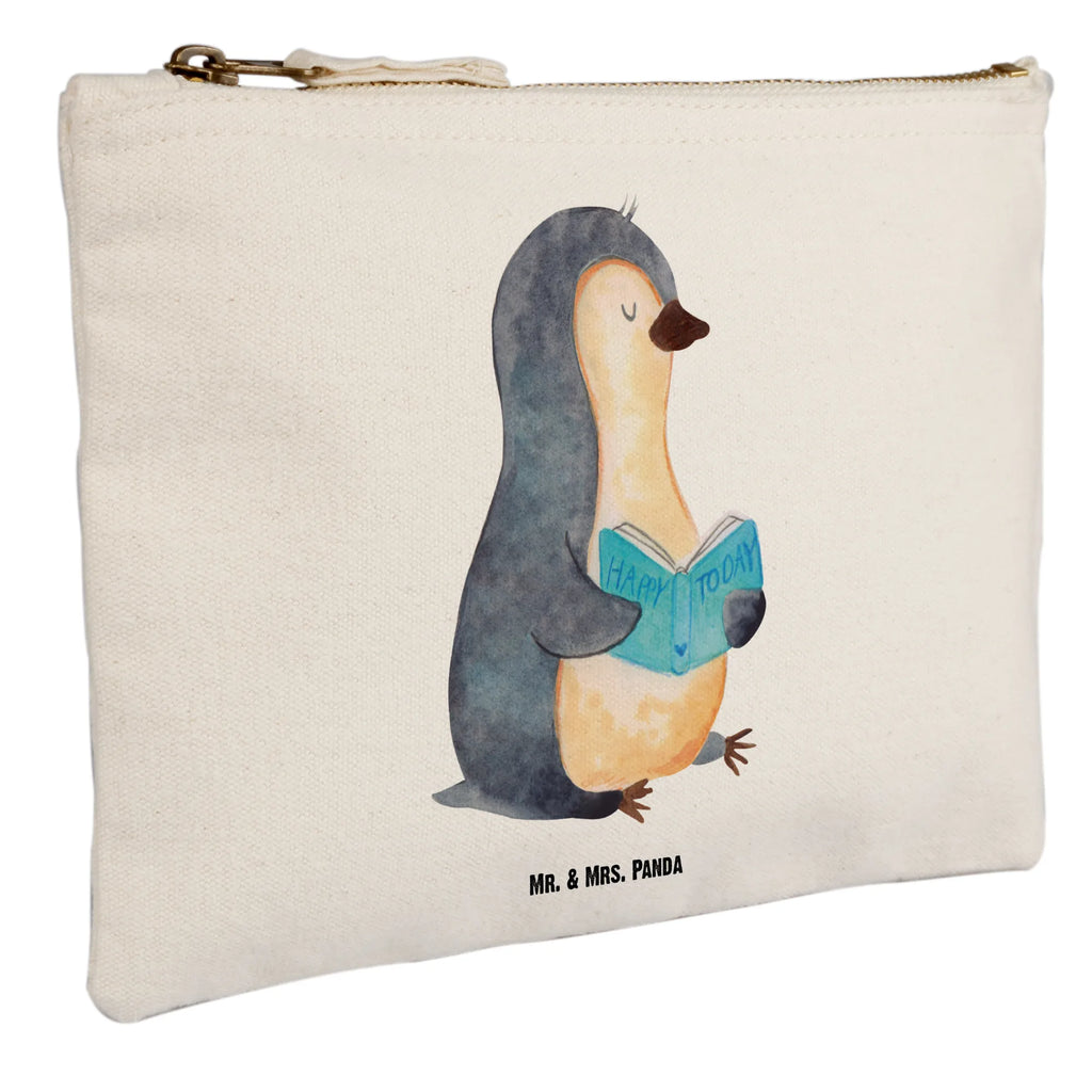 Schminktasche Pinguin Buch Schminktasche, Kosmetiktasche, Kosmetikbeutel, Stiftemäppchen, Etui, Federmappe, Makeup, XXL, Schminketui, Kosmetiketui, Schlamperetui, Pinguin, Pinguine, Buch, Lesen, Bücherwurm, Nichtstun, Faulenzen, Ferien, Urlaub, Freizeit