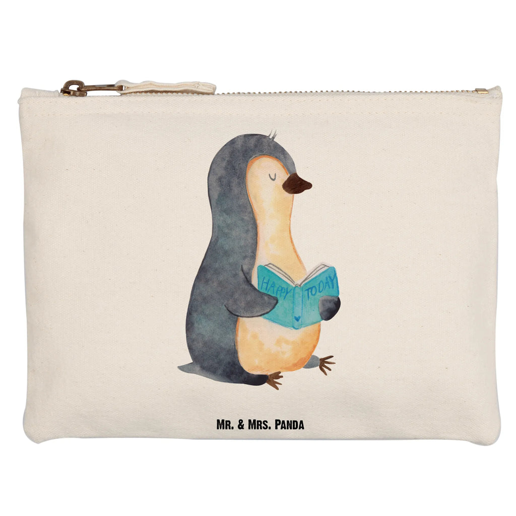 Schminktasche Pinguin Buch Schminktasche, Kosmetiktasche, Kosmetikbeutel, Stiftemäppchen, Etui, Federmappe, Makeup, XXL, Schminketui, Kosmetiketui, Schlamperetui, Pinguin, Pinguine, Buch, Lesen, Bücherwurm, Nichtstun, Faulenzen, Ferien, Urlaub, Freizeit