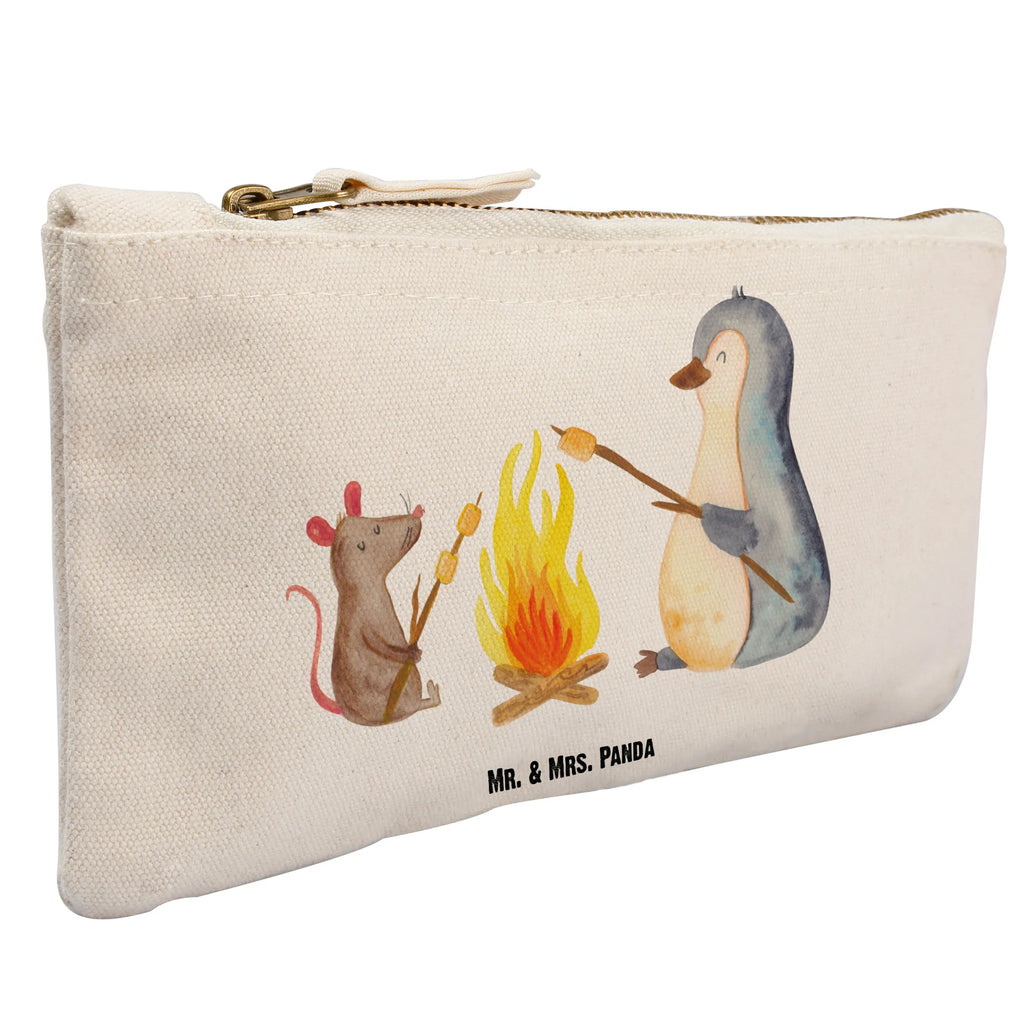 Schminktasche Pinguin Lagerfeuer Schminktasche, Kosmetiktasche, Kosmetikbeutel, Stiftemäppchen, Etui, Federmappe, Makeup, XXL, Schminketui, Kosmetiketui, Schlamperetui, Pinguin, Maus, Pinguine, Lagerfeuer, Leben, Arbeit, Job, Motivation, Büro, Büroalltag, Lebensspruch, Lebensmotivation, Neustart, Liebe, grillen, Feuer, Marshmallows