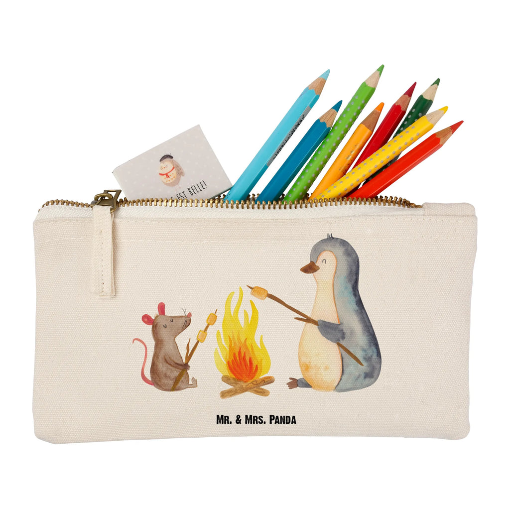 Schminktasche Pinguin Lagerfeuer Schminktasche, Kosmetiktasche, Kosmetikbeutel, Stiftemäppchen, Etui, Federmappe, Makeup, XXL, Schminketui, Kosmetiketui, Schlamperetui, Pinguin, Maus, Pinguine, Lagerfeuer, Leben, Arbeit, Job, Motivation, Büro, Büroalltag, Lebensspruch, Lebensmotivation, Neustart, Liebe, grillen, Feuer, Marshmallows