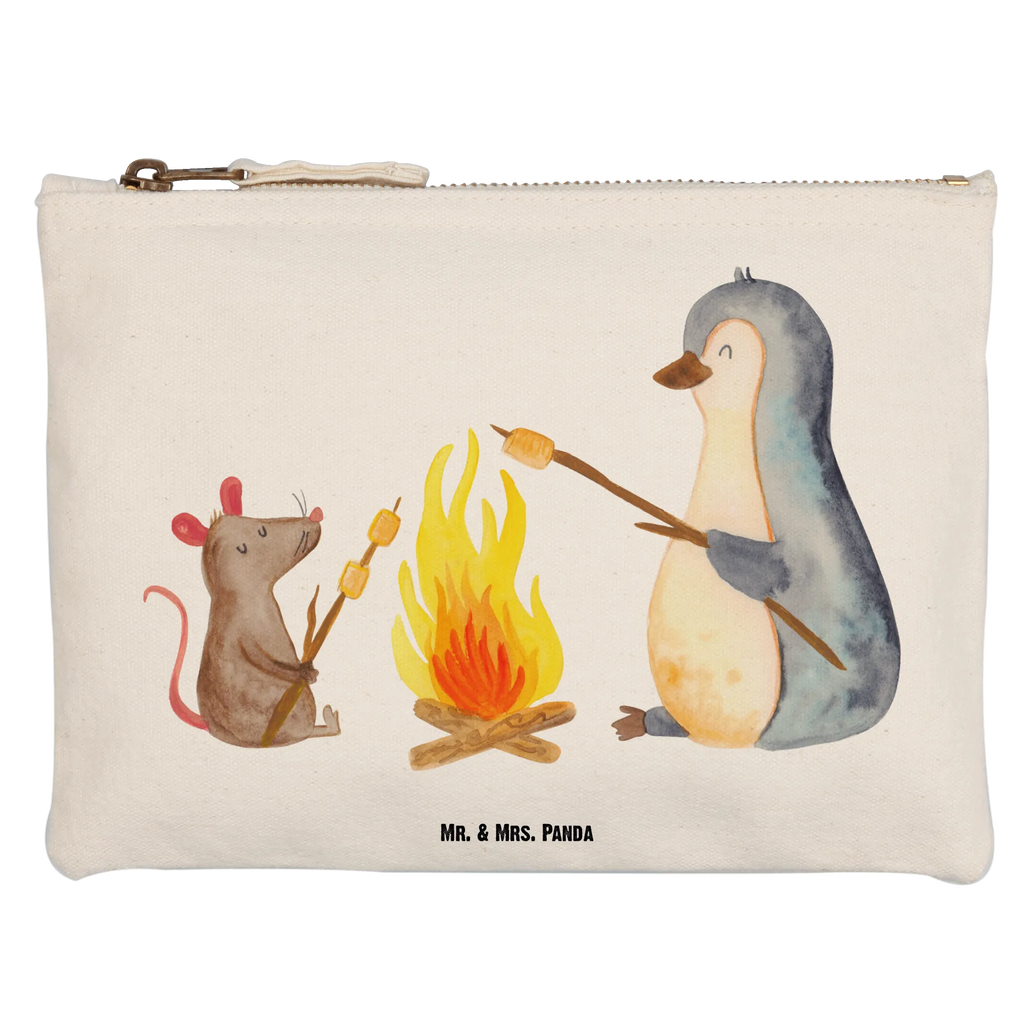 Schminktasche Pinguin Lagerfeuer Schminktasche, Kosmetiktasche, Kosmetikbeutel, Stiftemäppchen, Etui, Federmappe, Makeup, XXL, Schminketui, Kosmetiketui, Schlamperetui, Pinguin, Maus, Pinguine, Lagerfeuer, Leben, Arbeit, Job, Motivation, Büro, Büroalltag, Lebensspruch, Lebensmotivation, Neustart, Liebe, grillen, Feuer, Marshmallows