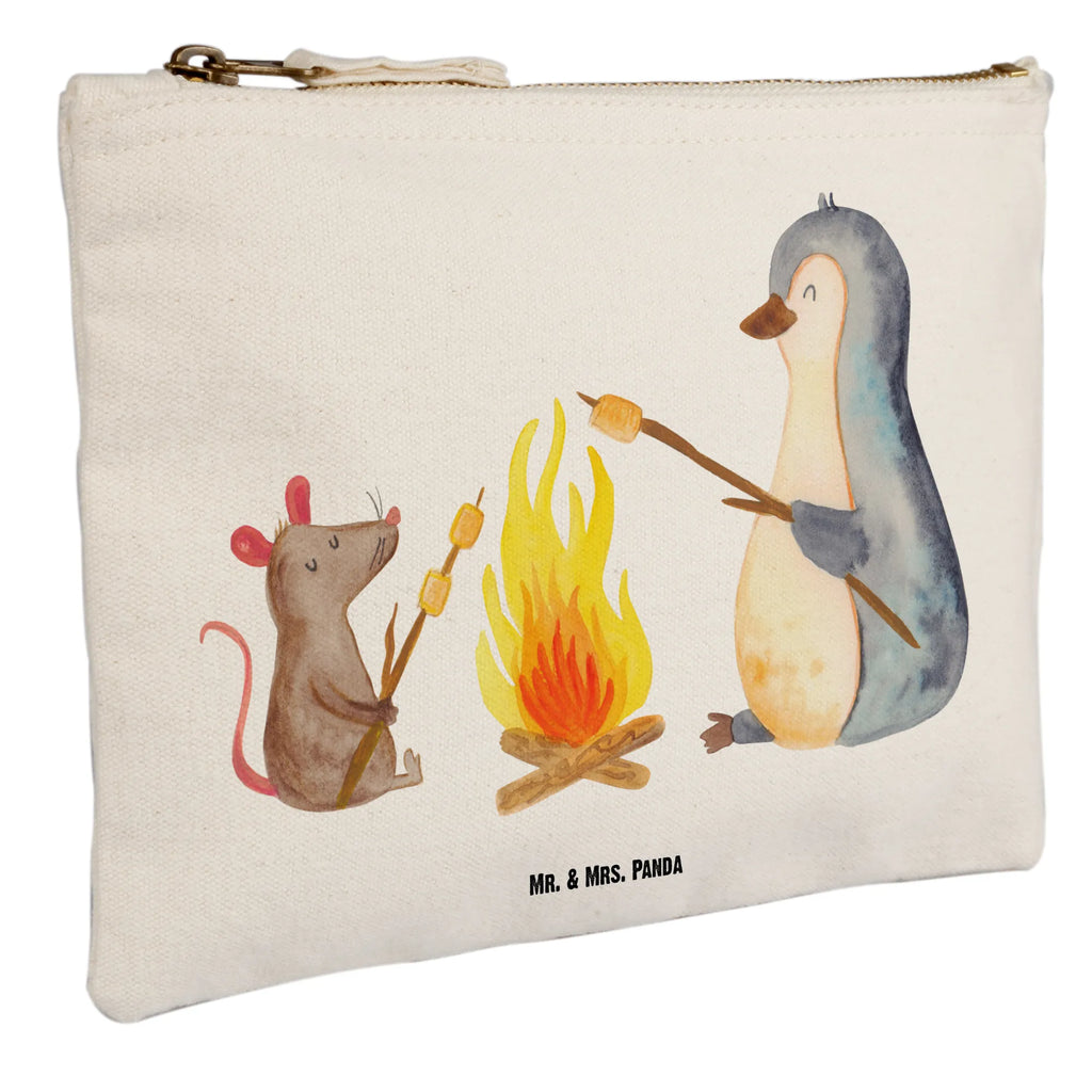 Schminktasche Pinguin Lagerfeuer Schminktasche, Kosmetiktasche, Kosmetikbeutel, Stiftemäppchen, Etui, Federmappe, Makeup, XXL, Schminketui, Kosmetiketui, Schlamperetui, Pinguin, Maus, Pinguine, Lagerfeuer, Leben, Arbeit, Job, Motivation, Büro, Büroalltag, Lebensspruch, Lebensmotivation, Neustart, Liebe, grillen, Feuer, Marshmallows