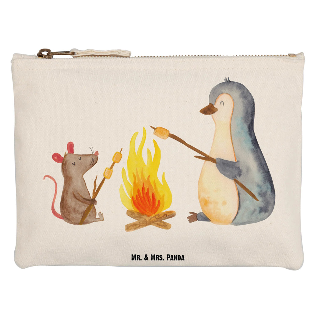 Schminktasche Pinguin Lagerfeuer Schminktasche, Kosmetiktasche, Kosmetikbeutel, Stiftemäppchen, Etui, Federmappe, Makeup, XXL, Schminketui, Kosmetiketui, Schlamperetui, Pinguin, Maus, Pinguine, Lagerfeuer, Leben, Arbeit, Job, Motivation, Büro, Büroalltag, Lebensspruch, Lebensmotivation, Neustart, Liebe, grillen, Feuer, Marshmallows