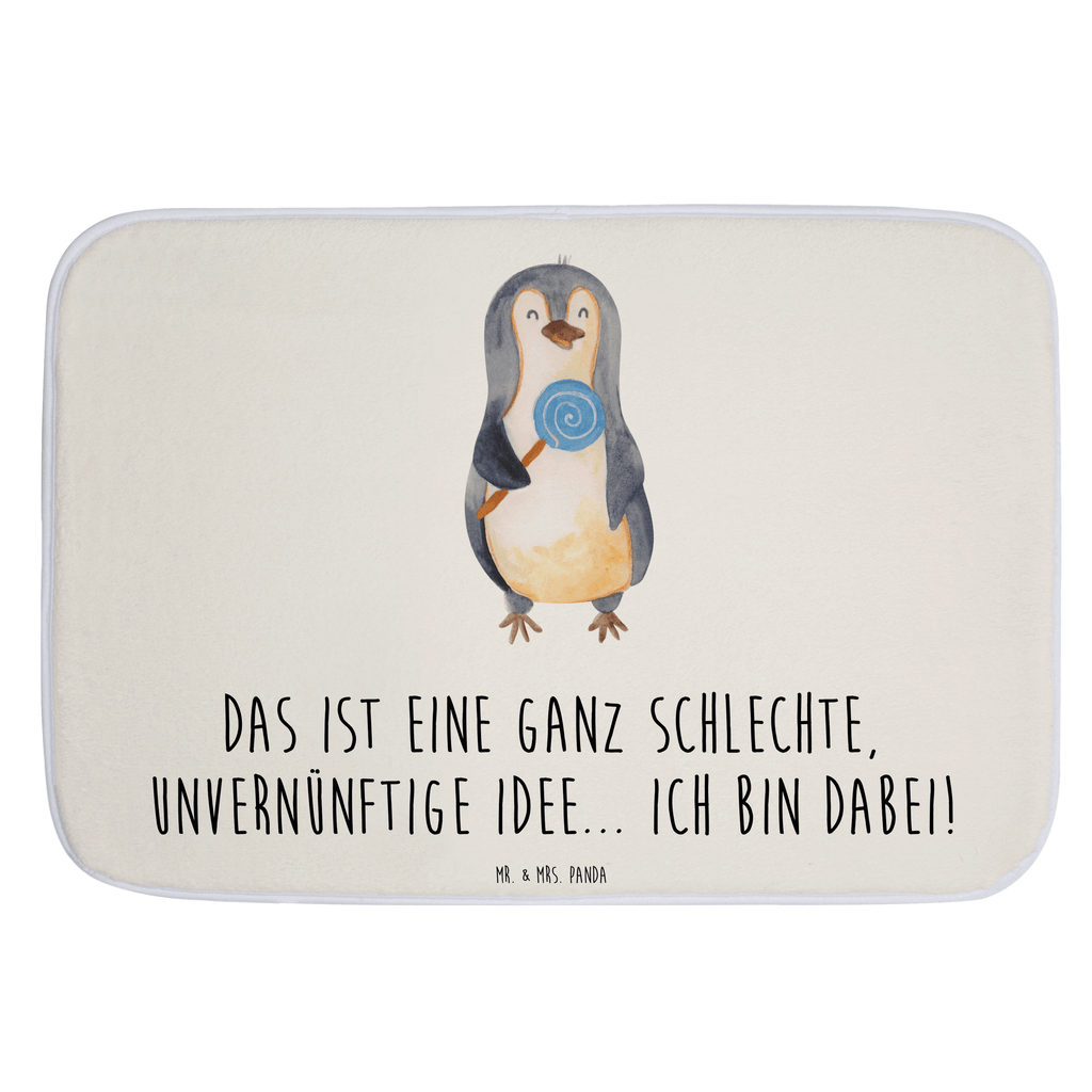 Badvorleger Pinguin Lolli Badematte, Badteppich, Duschvorleger, Badezimmerteppich, Badezimmermatte, Badvorleger, Duschmatte, Duschteppich, Badteppiche, Badgarnitur, Badematten, Teppich Badezimmer, Badezimmermatten, Pinguin, Pinguine, Lolli, Süßigkeiten, Blödsinn, Spruch, Rebell, Gauner, Ganove, Rabauke