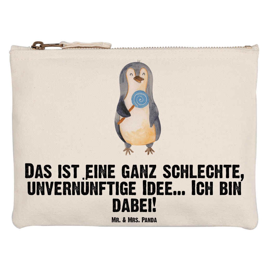 Schminktasche Pinguin Lolli Schminktasche, Kosmetiktasche, Kosmetikbeutel, Stiftemäppchen, Etui, Federmappe, Makeup, XXL, Schminketui, Kosmetiketui, Schlamperetui, Pinguin, Pinguine, Lolli, Süßigkeiten, Blödsinn, Spruch, Rebell, Gauner, Ganove, Rabauke