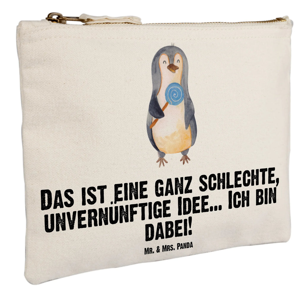 Schminktasche Pinguin Lolli Schminktasche, Kosmetiktasche, Kosmetikbeutel, Stiftemäppchen, Etui, Federmappe, Makeup, XXL, Schminketui, Kosmetiketui, Schlamperetui, Pinguin, Pinguine, Lolli, Süßigkeiten, Blödsinn, Spruch, Rebell, Gauner, Ganove, Rabauke