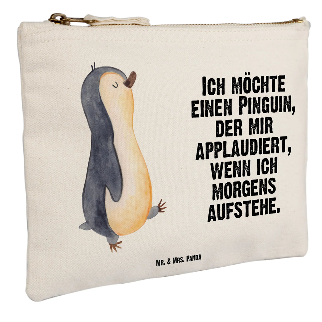 Schminktasche Pinguin marschieren Schminktasche, Kosmetiktasche, Kosmetikbeutel, Stiftemäppchen, Etui, Federmappe, Makeup, XXL, Schminketui, Kosmetiketui, Schlamperetui, Pinguin, Pinguine, Frühaufsteher, Langschläfer, Bruder, Schwester, Familie