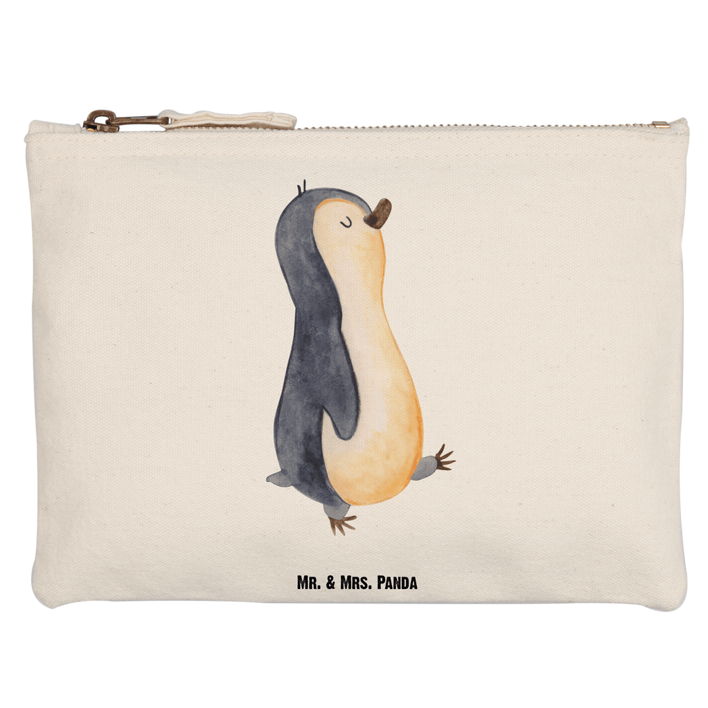 Schminktasche Pinguin marschieren Schminktasche, Kosmetiktasche, Kosmetikbeutel, Stiftemäppchen, Etui, Federmappe, Makeup, XXL, Schminketui, Kosmetiketui, Schlamperetui, Pinguin, Pinguine, Frühaufsteher, Langschläfer, Bruder, Schwester, Familie