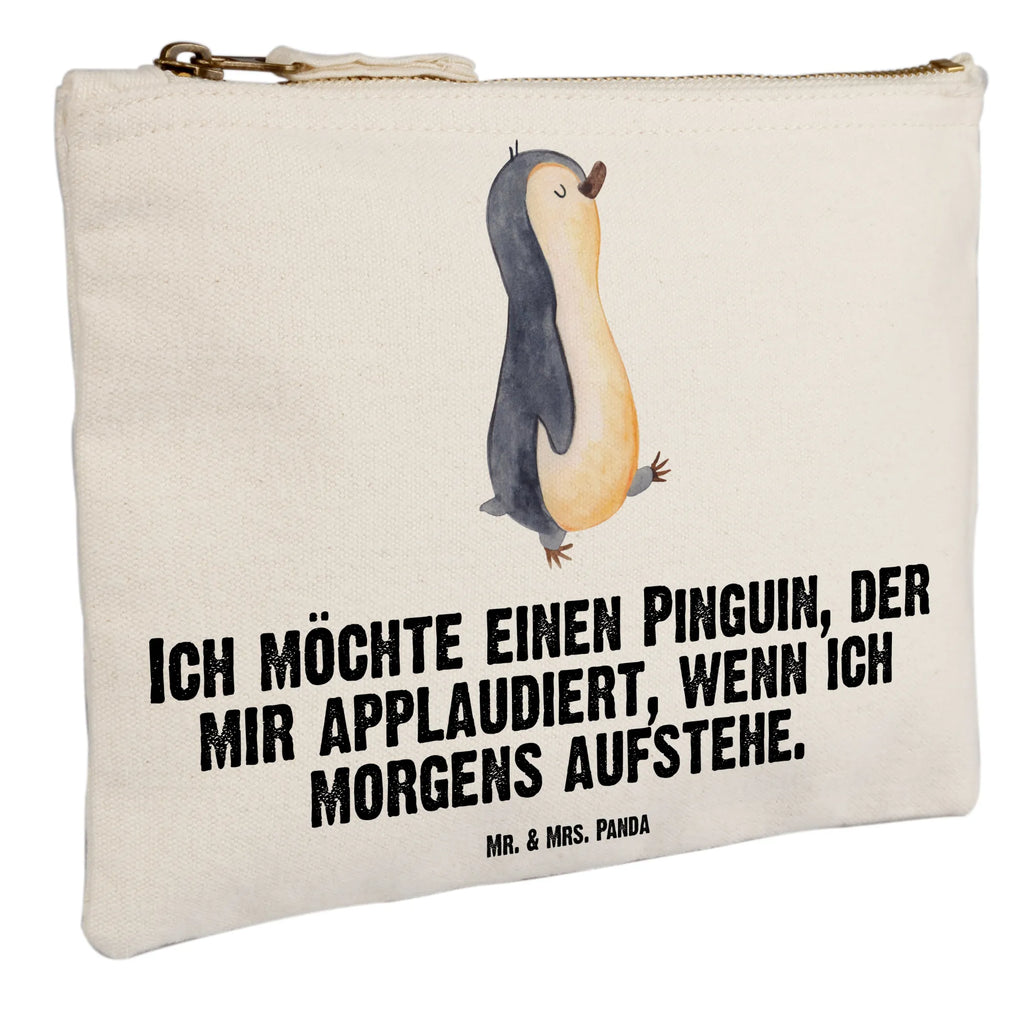 Schminktasche Pinguin marschieren Schminktasche, Kosmetiktasche, Kosmetikbeutel, Stiftemäppchen, Etui, Federmappe, Makeup, XXL, Schminketui, Kosmetiketui, Schlamperetui, Pinguin, Pinguine, Frühaufsteher, Langschläfer, Bruder, Schwester, Familie