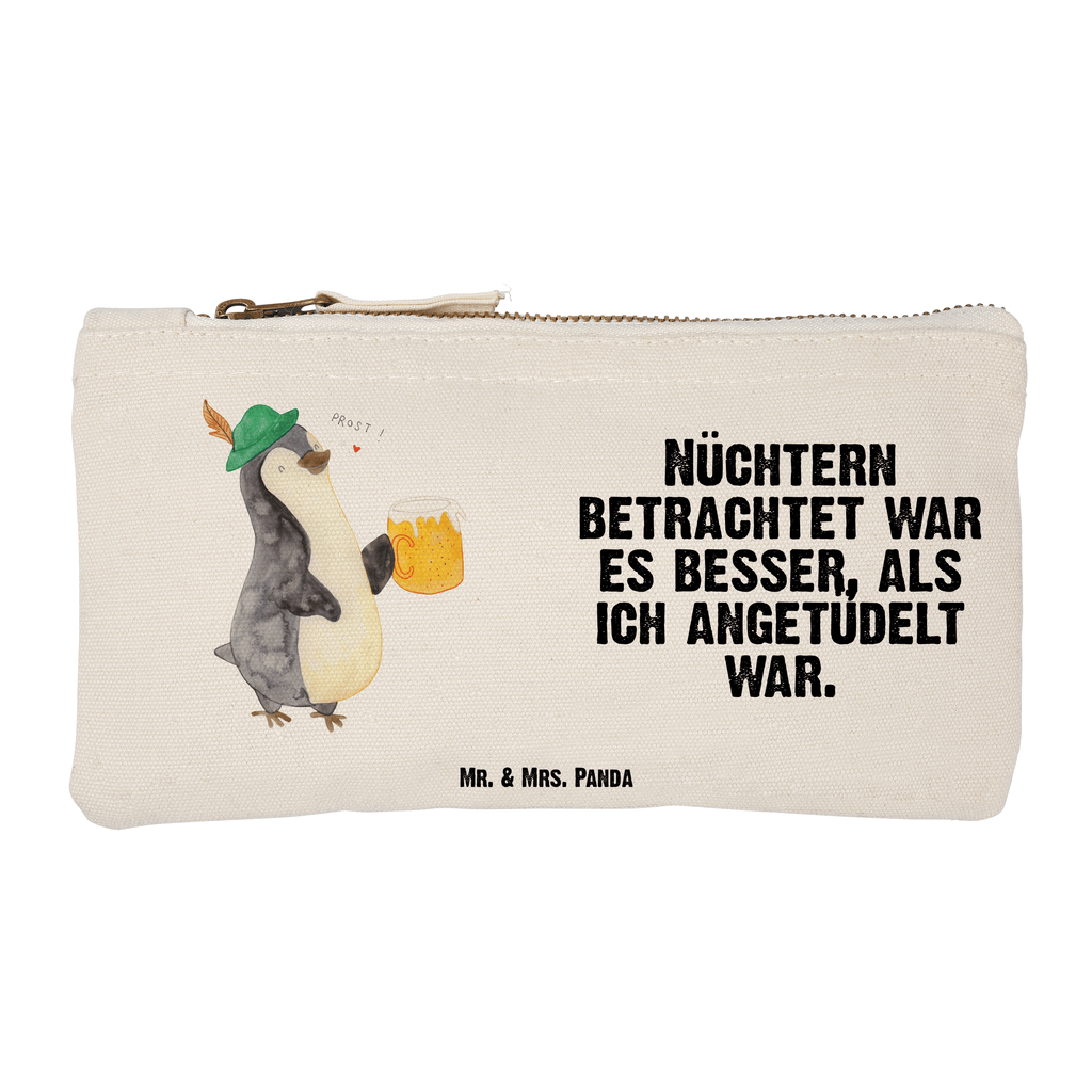 Schminktasche Pinguin Bier Schminktasche, Kosmetiktasche, Kosmetikbeutel, Stiftemäppchen, Etui, Federmappe, Makeup, XXL, Schminketui, Kosmetiketui, Schlamperetui, Pinguin, Pinguine, Bier, Oktoberfest