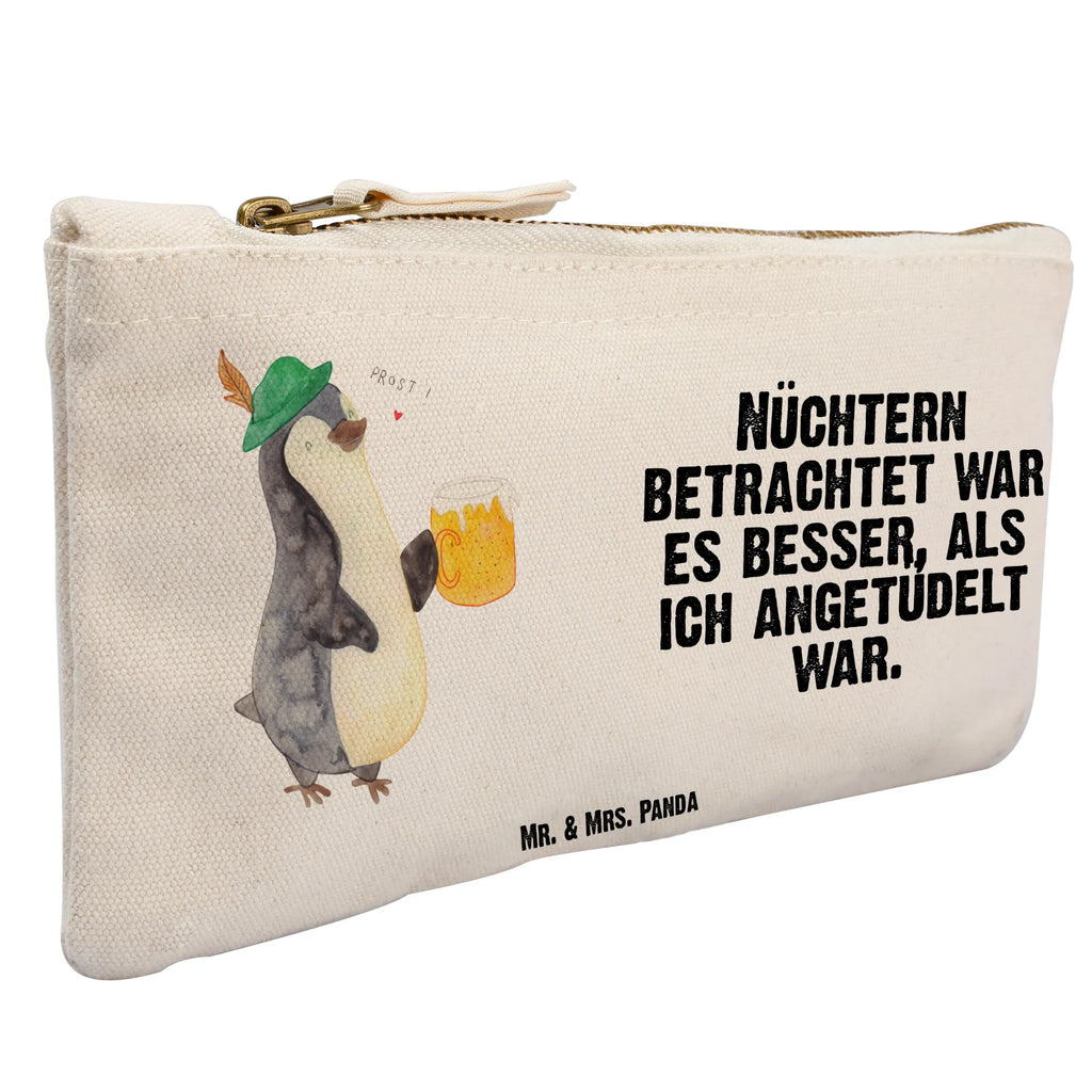 Schminktasche Pinguin Bier Schminktasche, Kosmetiktasche, Kosmetikbeutel, Stiftemäppchen, Etui, Federmappe, Makeup, XXL, Schminketui, Kosmetiketui, Schlamperetui, Pinguin, Pinguine, Bier, Oktoberfest