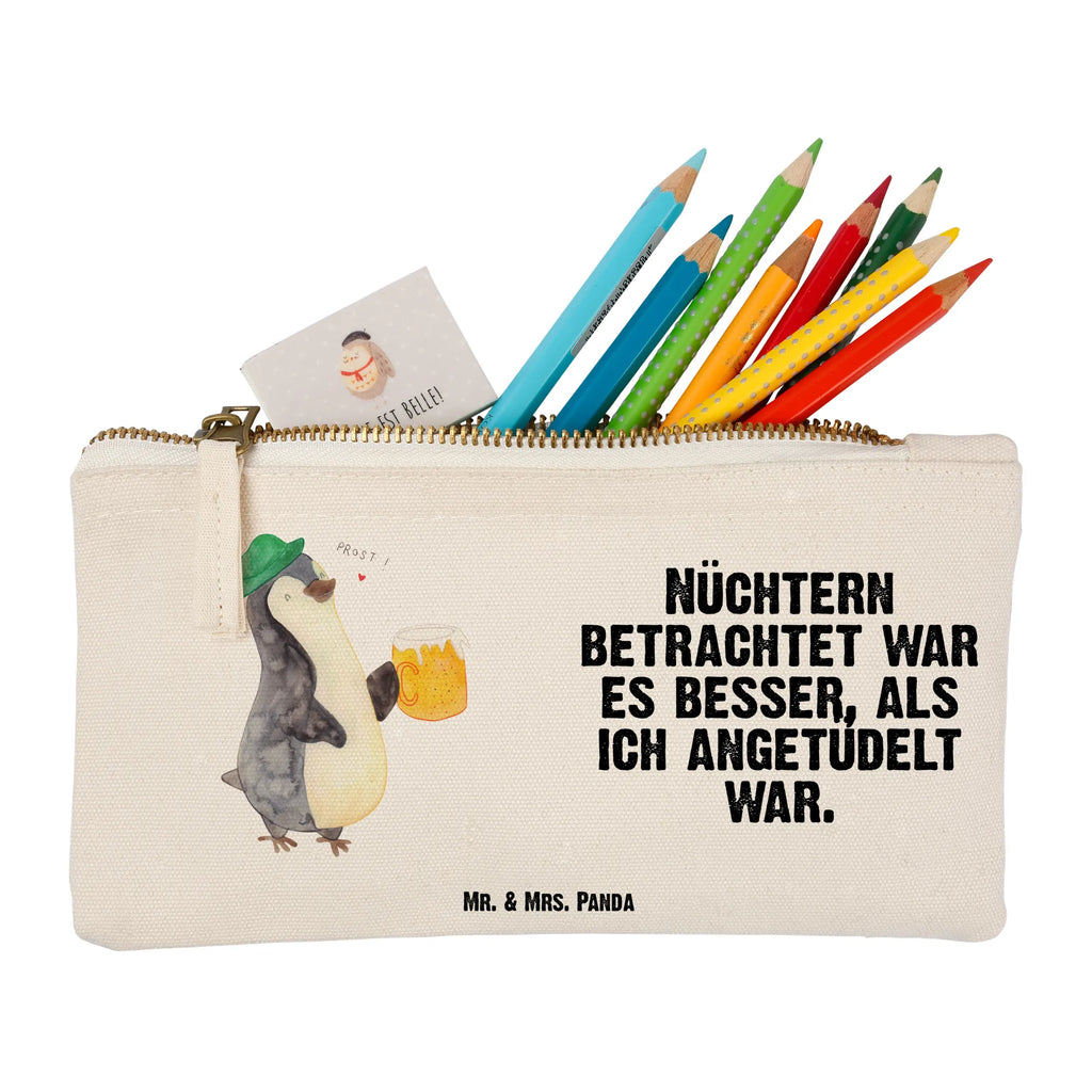 Schminktasche Pinguin Bier Schminktasche, Kosmetiktasche, Kosmetikbeutel, Stiftemäppchen, Etui, Federmappe, Makeup, XXL, Schminketui, Kosmetiketui, Schlamperetui, Pinguin, Pinguine, Bier, Oktoberfest