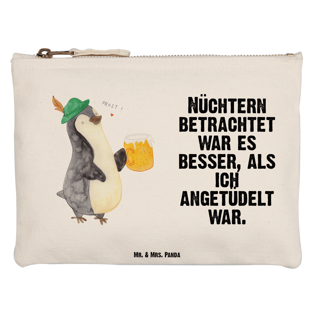 Schminktasche Pinguin Bier Schminktasche, Kosmetiktasche, Kosmetikbeutel, Stiftemäppchen, Etui, Federmappe, Makeup, XXL, Schminketui, Kosmetiketui, Schlamperetui, Pinguin, Pinguine, Bier, Oktoberfest