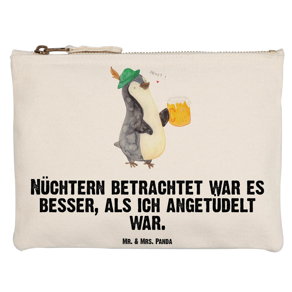 Schminktasche Pinguin Bier Schminktasche, Kosmetiktasche, Kosmetikbeutel, Stiftemäppchen, Etui, Federmappe, Makeup, XXL, Schminketui, Kosmetiketui, Schlamperetui, Pinguin, Pinguine, Bier, Oktoberfest