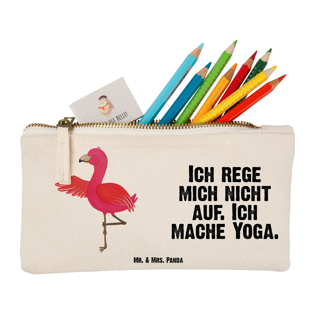 Schminktasche Flamingo Yoga Schminktasche, Kosmetiktasche, Kosmetikbeutel, Stiftemäppchen, Etui, Federmappe, Makeup, XXL, Schminketui, Kosmetiketui, Schlamperetui, Flamingo, Vogel, Yoga, Namaste, Achtsamkeit, Yoga-Übung, Entspannung, Ärger, Aufregen, Tiefenentspannung