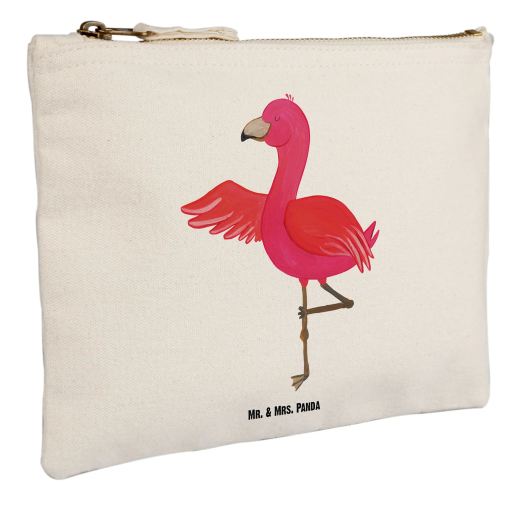 Schminktasche Flamingo Yoga Schminktasche, Kosmetiktasche, Kosmetikbeutel, Stiftemäppchen, Etui, Federmappe, Makeup, XXL, Schminketui, Kosmetiketui, Schlamperetui, Flamingo, Vogel, Yoga, Namaste, Achtsamkeit, Yoga-Übung, Entspannung, Ärger, Aufregen, Tiefenentspannung