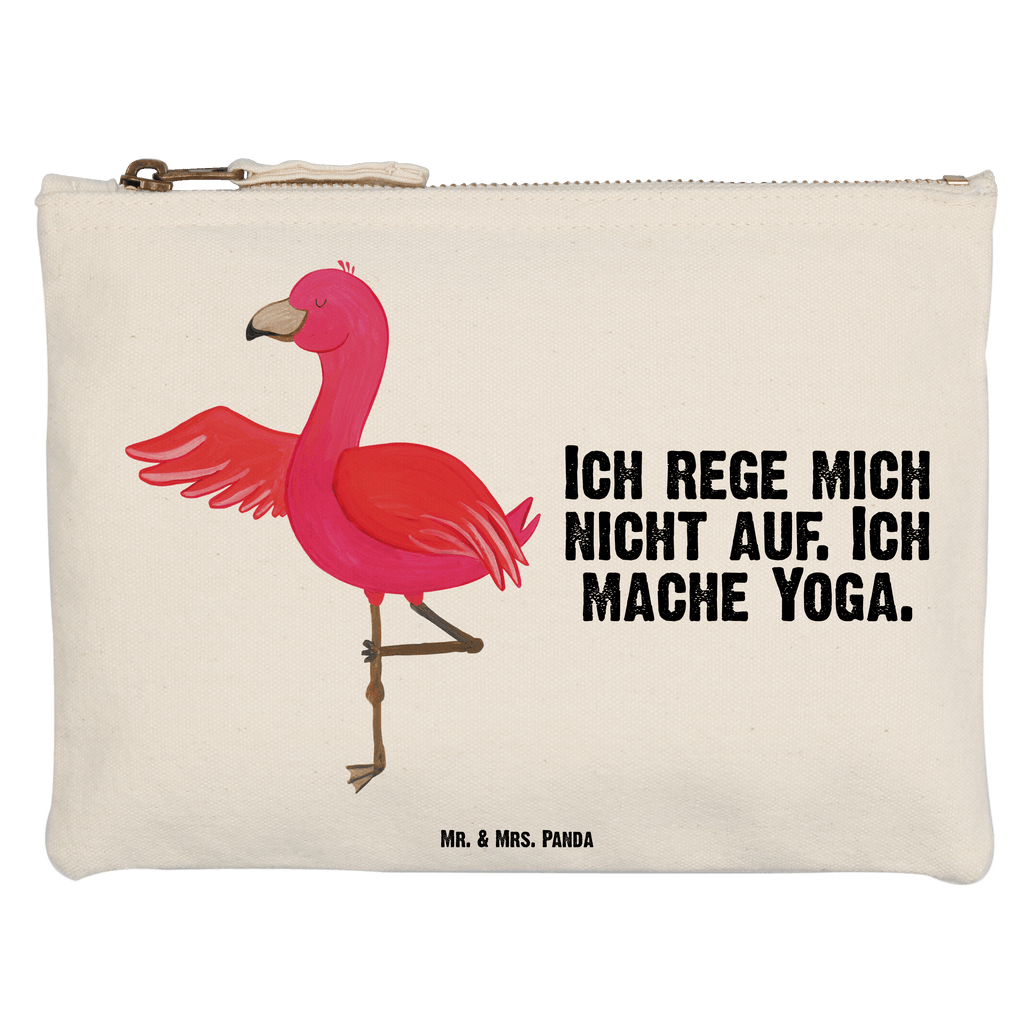 Schminktasche Flamingo Yoga Schminktasche, Kosmetiktasche, Kosmetikbeutel, Stiftemäppchen, Etui, Federmappe, Makeup, XXL, Schminketui, Kosmetiketui, Schlamperetui, Flamingo, Vogel, Yoga, Namaste, Achtsamkeit, Yoga-Übung, Entspannung, Ärger, Aufregen, Tiefenentspannung