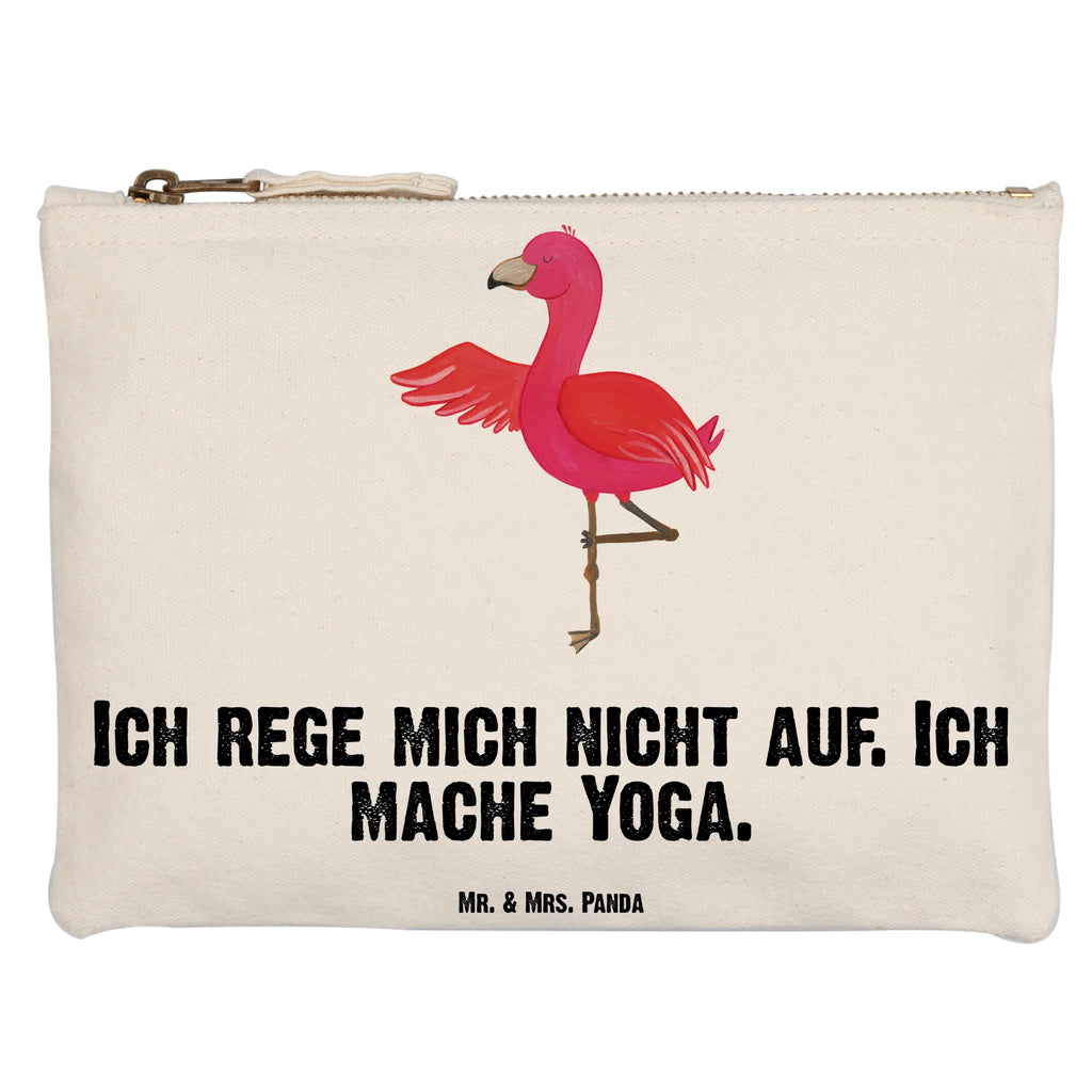 Schminktasche Flamingo Yoga Schminktasche, Kosmetiktasche, Kosmetikbeutel, Stiftemäppchen, Etui, Federmappe, Makeup, XXL, Schminketui, Kosmetiketui, Schlamperetui, Flamingo, Vogel, Yoga, Namaste, Achtsamkeit, Yoga-Übung, Entspannung, Ärger, Aufregen, Tiefenentspannung