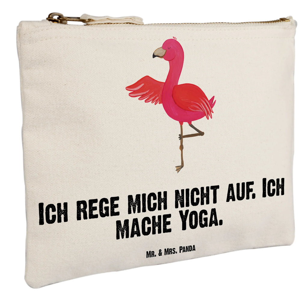 Make-up bag flamingo yoga Schminktasche, Kosmetiktasche, Kosmetikbeutel, Stiftemäppchen, Etui, Federmappe, Makeup, XXL, Schminketui, Kosmetiketui, Schlamperetui, Flamingo, Vogel, Yoga, Namaste, Achtsamkeit, Yoga-Übung, Entspannung, Ärger, Aufregen, Tiefenentspannung