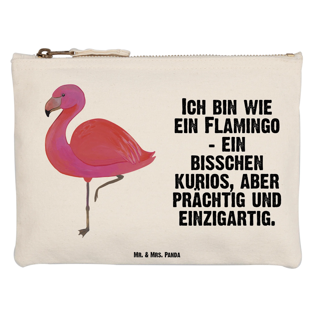 Schminktasche Flamingo Classic Schminktasche, Kosmetiktasche, Kosmetikbeutel, Stiftemäppchen, Etui, Federmappe, Makeup, XXL, Schminketui, Kosmetiketui, Schlamperetui, Flamingo, Einzigartig, Selbstliebe, Stolz, ich, für mich, Spruch, Freundin, Freundinnen, Außenseiter, Sohn, Tochter, Geschwister