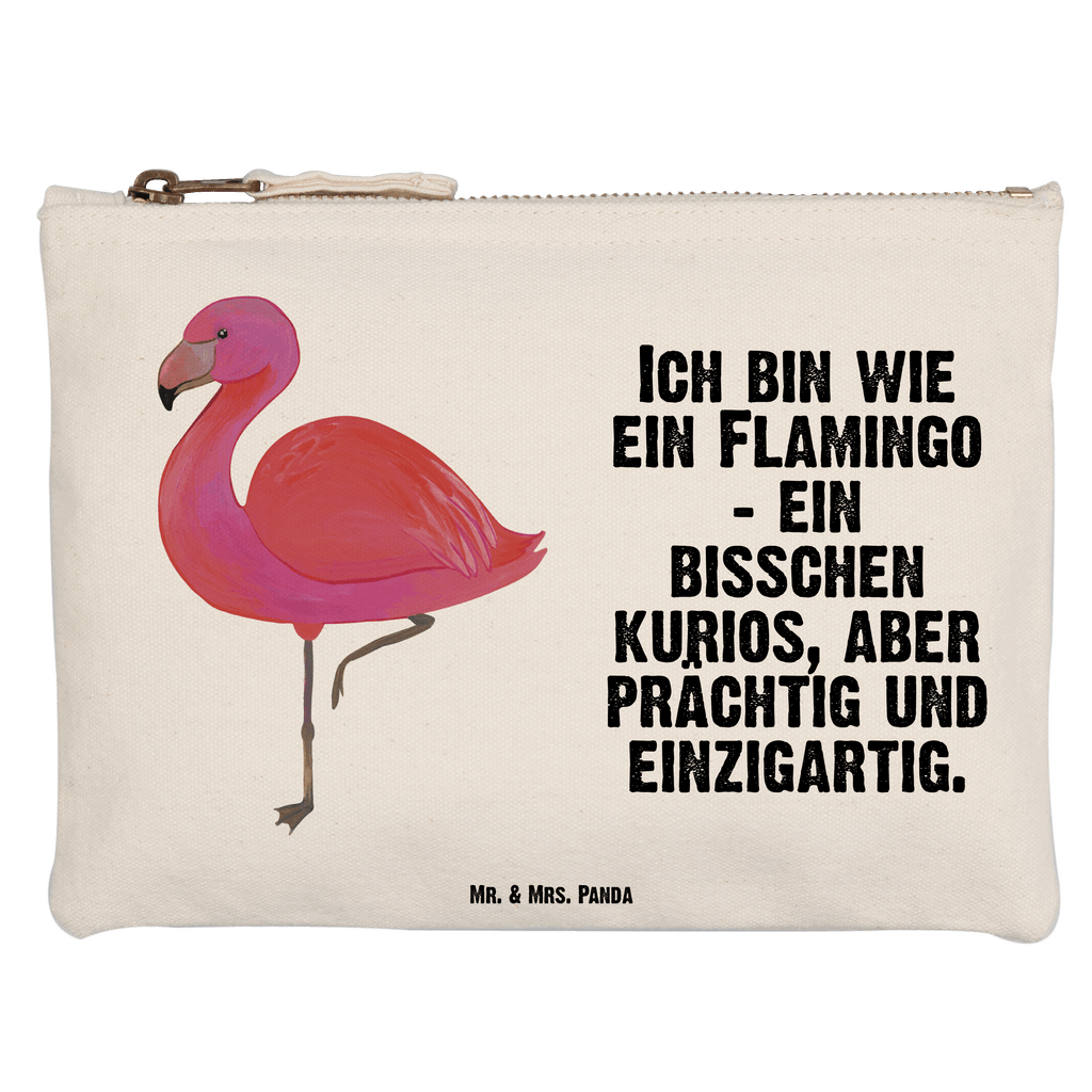 Schminktasche Flamingo Classic Schminktasche, Kosmetiktasche, Kosmetikbeutel, Stiftemäppchen, Etui, Federmappe, Makeup, XXL, Schminketui, Kosmetiketui, Schlamperetui, Flamingo, Einzigartig, Selbstliebe, Stolz, ich, für mich, Spruch, Freundin, Freundinnen, Außenseiter, Sohn, Tochter, Geschwister