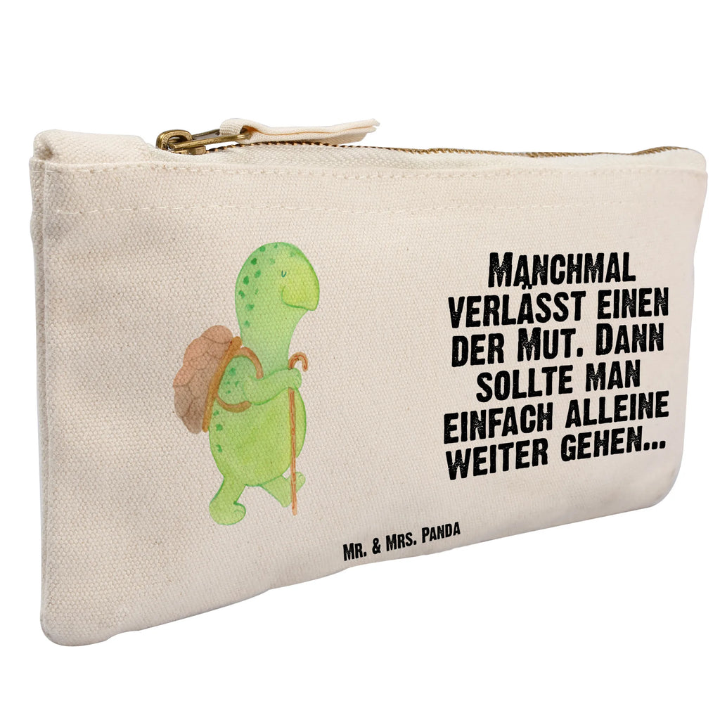 Schminktasche Schildkröte Wanderer Schminktasche, Kosmetiktasche, Kosmetikbeutel, Stiftemäppchen, Etui, Federmappe, Makeup, XXL, Schminketui, Kosmetiketui, Schlamperetui, Schildkröte, Schildkröten, Motivation, Motivationsspruch, Motivationssprüche, Neuanfang