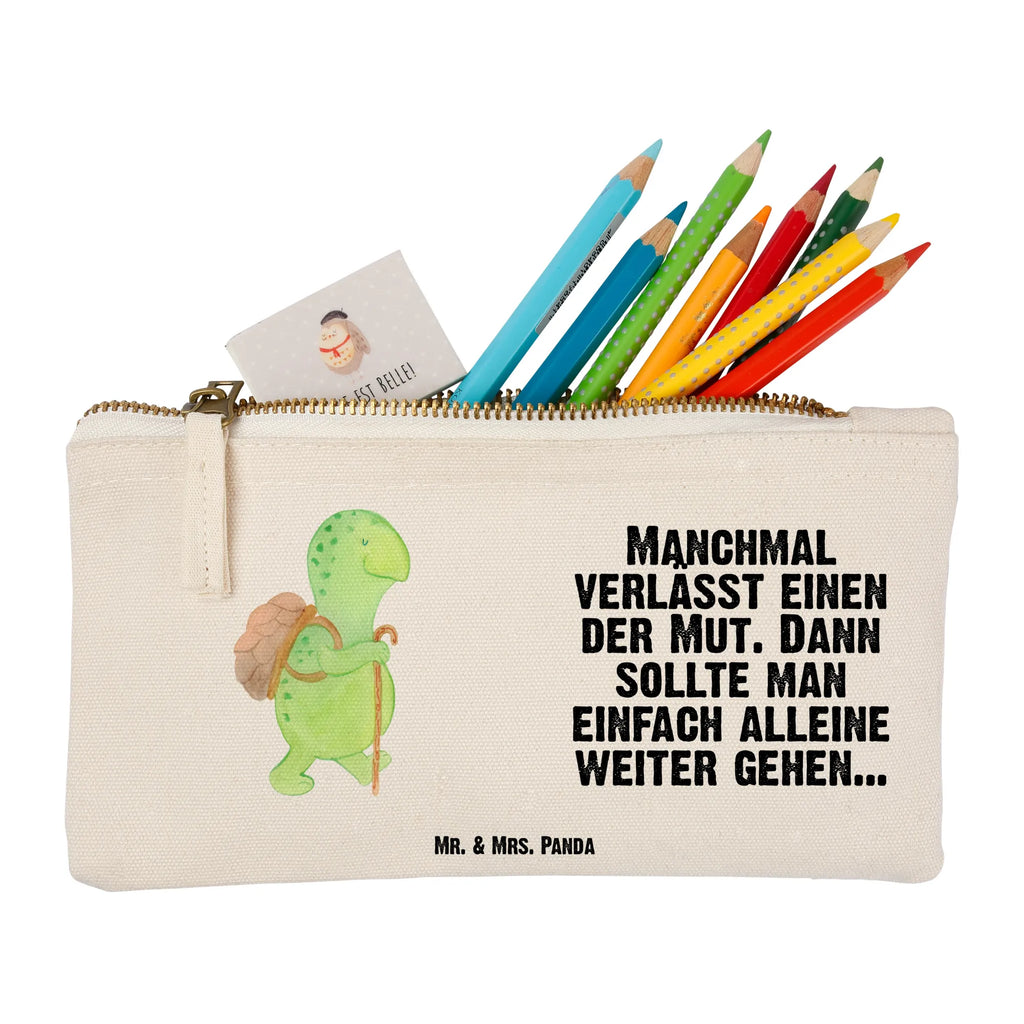 Schminktasche Schildkröte Wanderer Schminktasche, Kosmetiktasche, Kosmetikbeutel, Stiftemäppchen, Etui, Federmappe, Makeup, XXL, Schminketui, Kosmetiketui, Schlamperetui, Schildkröte, Schildkröten, Motivation, Motivationsspruch, Motivationssprüche, Neuanfang