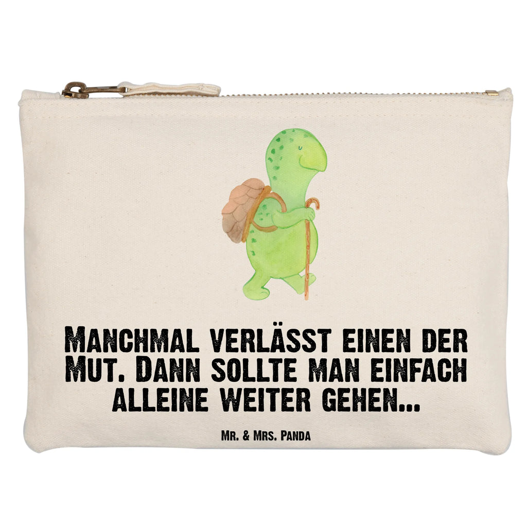 Schminktasche Schildkröte Wanderer Schminktasche, Kosmetiktasche, Kosmetikbeutel, Stiftemäppchen, Etui, Federmappe, Makeup, XXL, Schminketui, Kosmetiketui, Schlamperetui, Schildkröte, Schildkröten, Motivation, Motivationsspruch, Motivationssprüche, Neuanfang