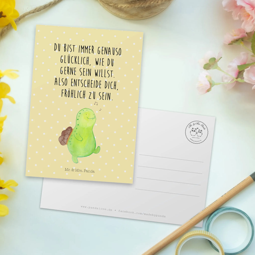 Postkarte Schildkröte pfeift Postkarte, Karte, Geschenkkarte, Grußkarte, Einladung, Ansichtskarte, Geburtstagskarte, Einladungskarte, Dankeskarte, Ansichtskarten, Einladung Geburtstag, Einladungskarten Geburtstag, Schildkröte, Schildi, Schildkröten, fröhlich, Glück, Motivation, Lebensfreude, Depression, Trennung, Neuanfang