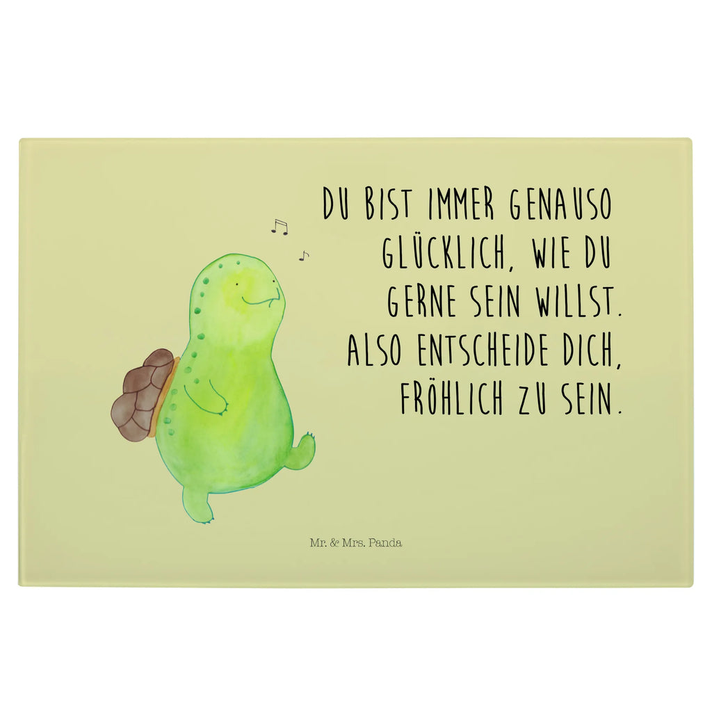 Glasschneidebrett Schildkröte Pfeifen Glasschneidebrett, Schneidebrett, Schildkröte, Schildi, Schildkröten, fröhlich, Glück, Motivation, Lebensfreude, Depression, Trennung, Neuanfang