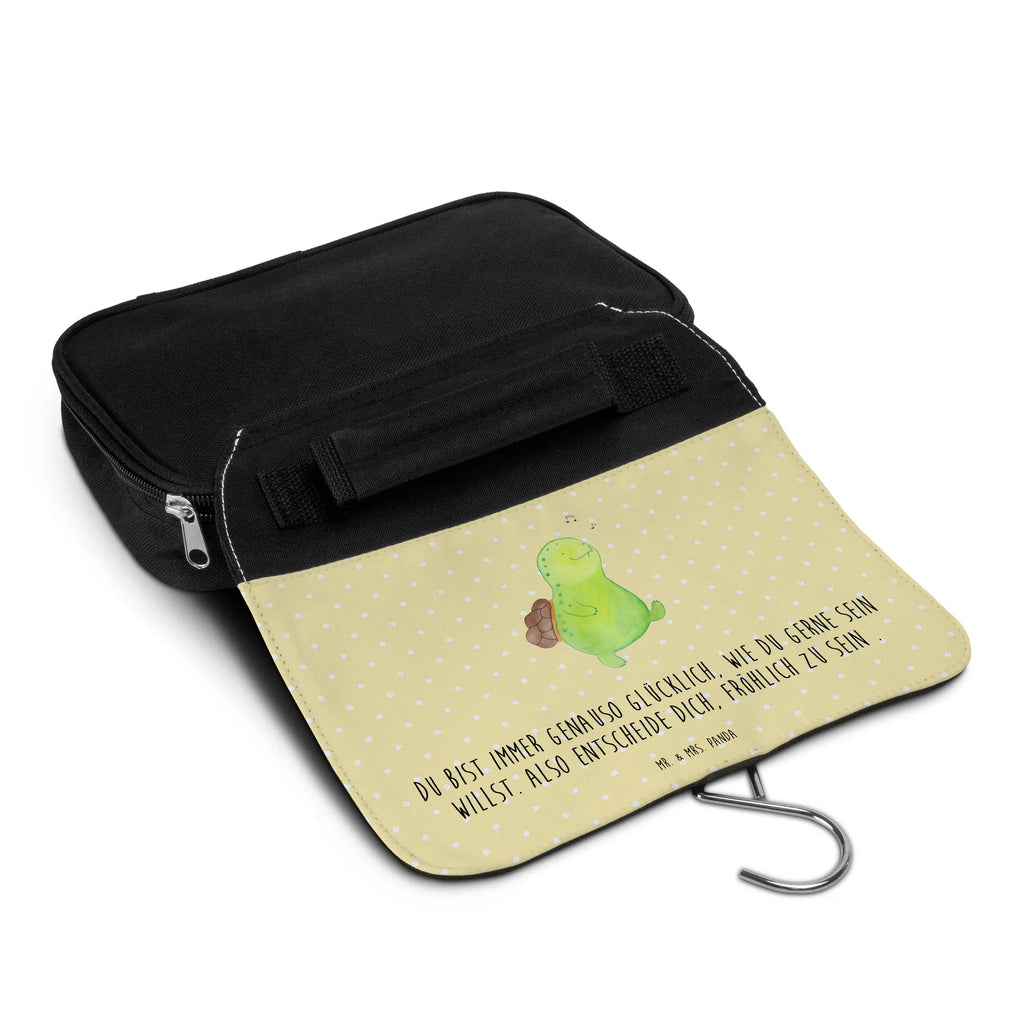 Wash bag tortoise Pipes Kulturbeutel, Zum Aufhängen, Waschtasche, Kosmetiktasche, Damen, Herren, Aufbewahrungstasche, Schminktasche, Kosmetikbeutel, Organizer, Kulturtasche, Schminkutensil, Schildkröte, Schildi, Schildkröten, fröhlich, Glück, Motivation, Lebensfreude, Depression, Trennung, Neuanfang